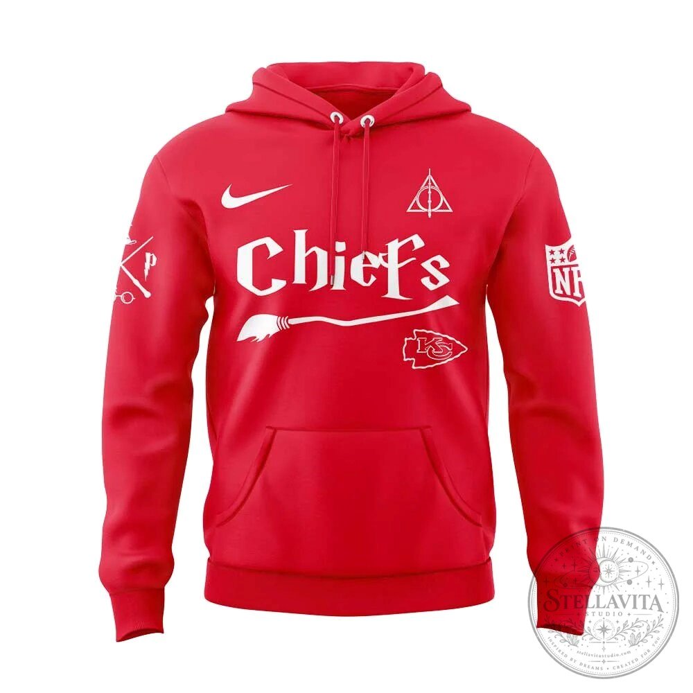 Kansas City Chiefs Harry Potter Hogwarts Night 2025 Red Hoodie 10 Kansas City Chiefs Harry Potter Hogwarts Night 2025 Red Hoodie