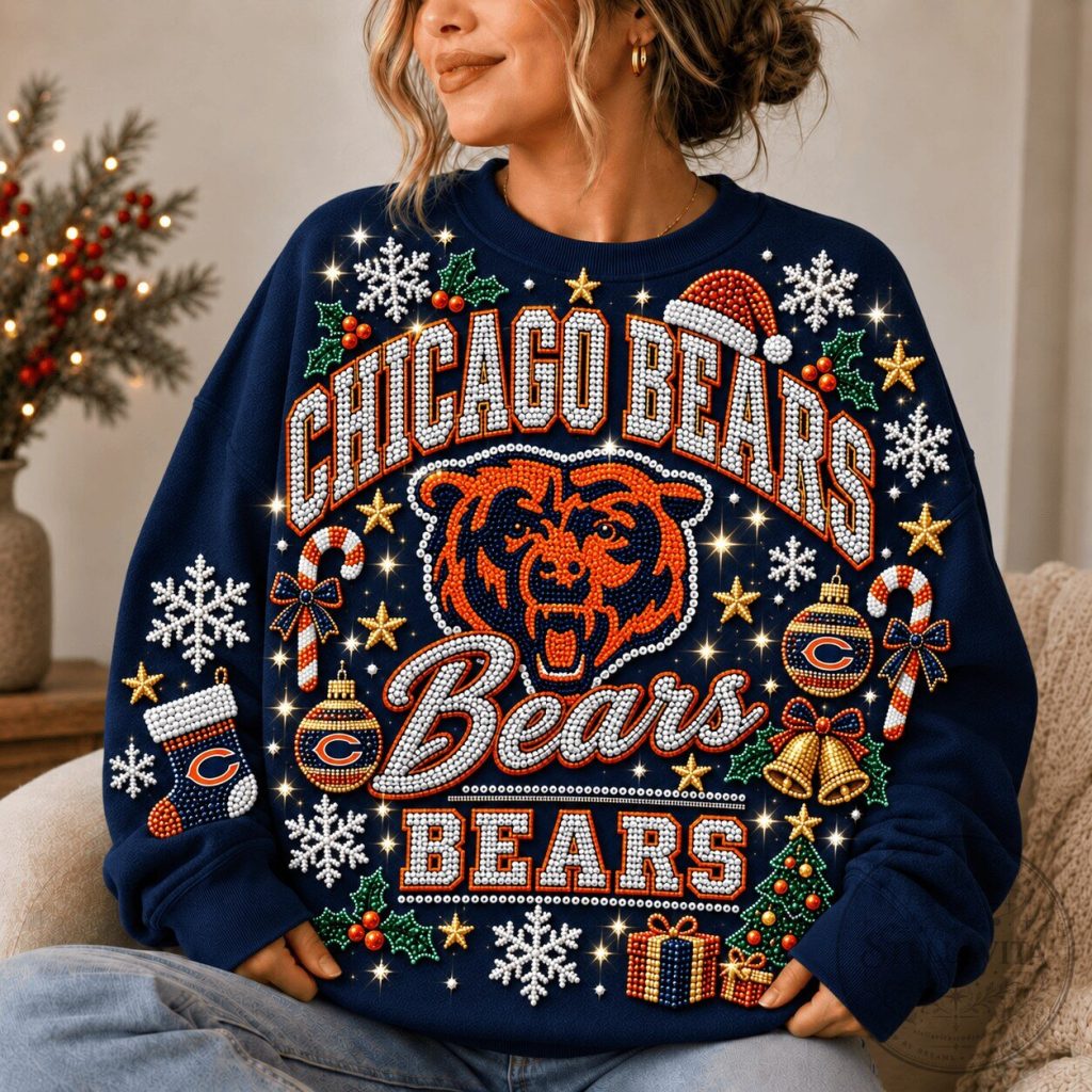 NFL Bears Fan Christmas Style Chicago Bears Ugly Holiday Sweatshirt NFL Bears Fan Christmas Style Chicago Bears Ugly Holiday Sweatshirt