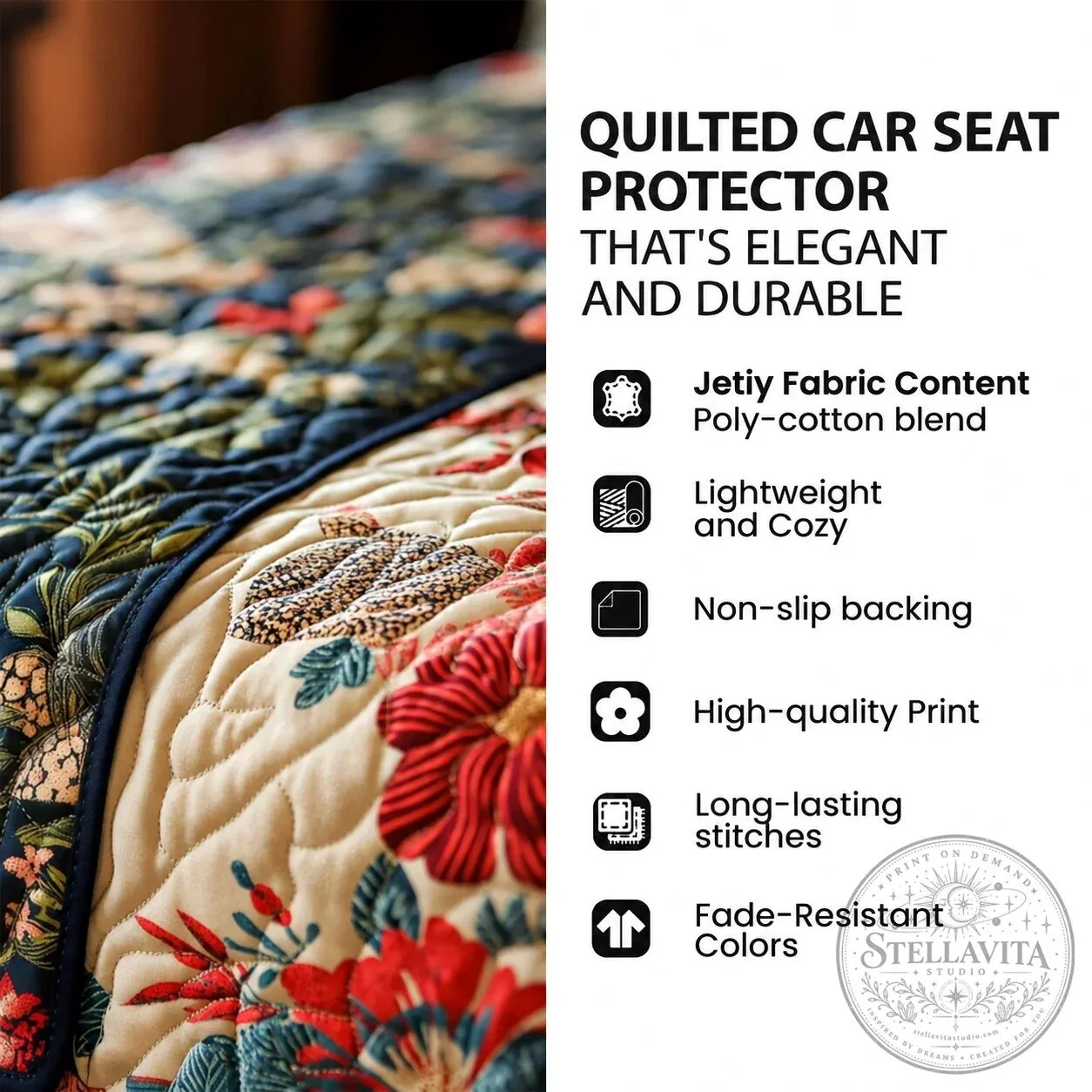United States Veteran Honor Service Denim Style Car Seat Cover 7 United States Veteran Honor Service Denim Style Car Seat Cover