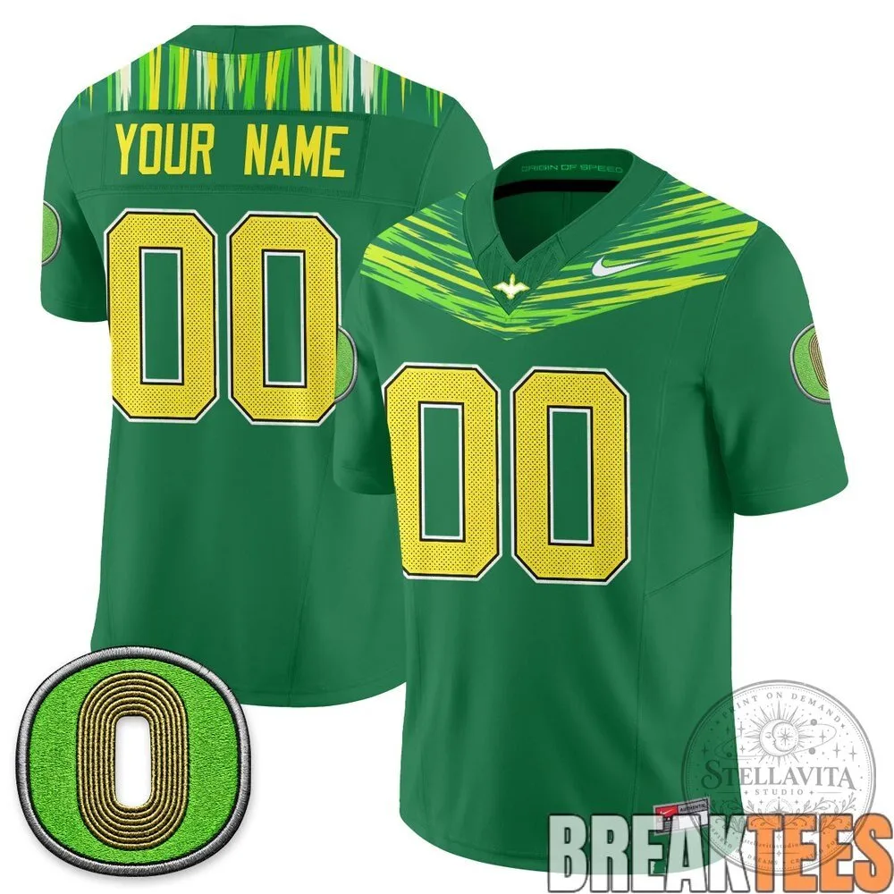 Oregon Ducks Origin of Speed Custom Football Jersey 7 Oregon Ducks Origin of Speed Custom Football Jersey