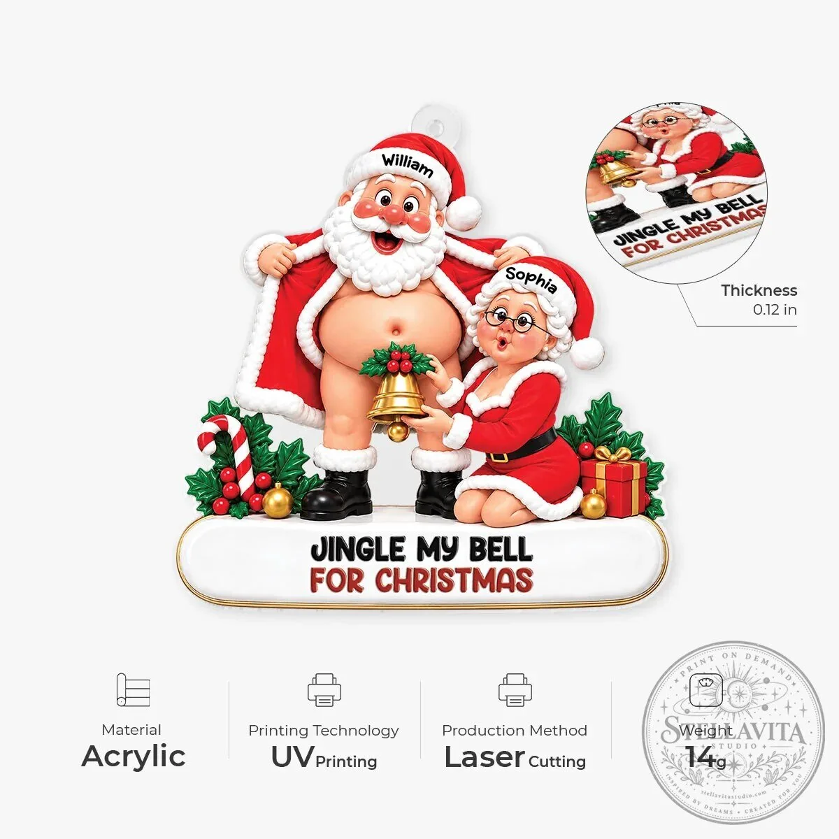 Personalized Jingle My Bell Christmas Ornament for Couples 10 Personalized Jingle My Bell Christmas Ornament for Couples