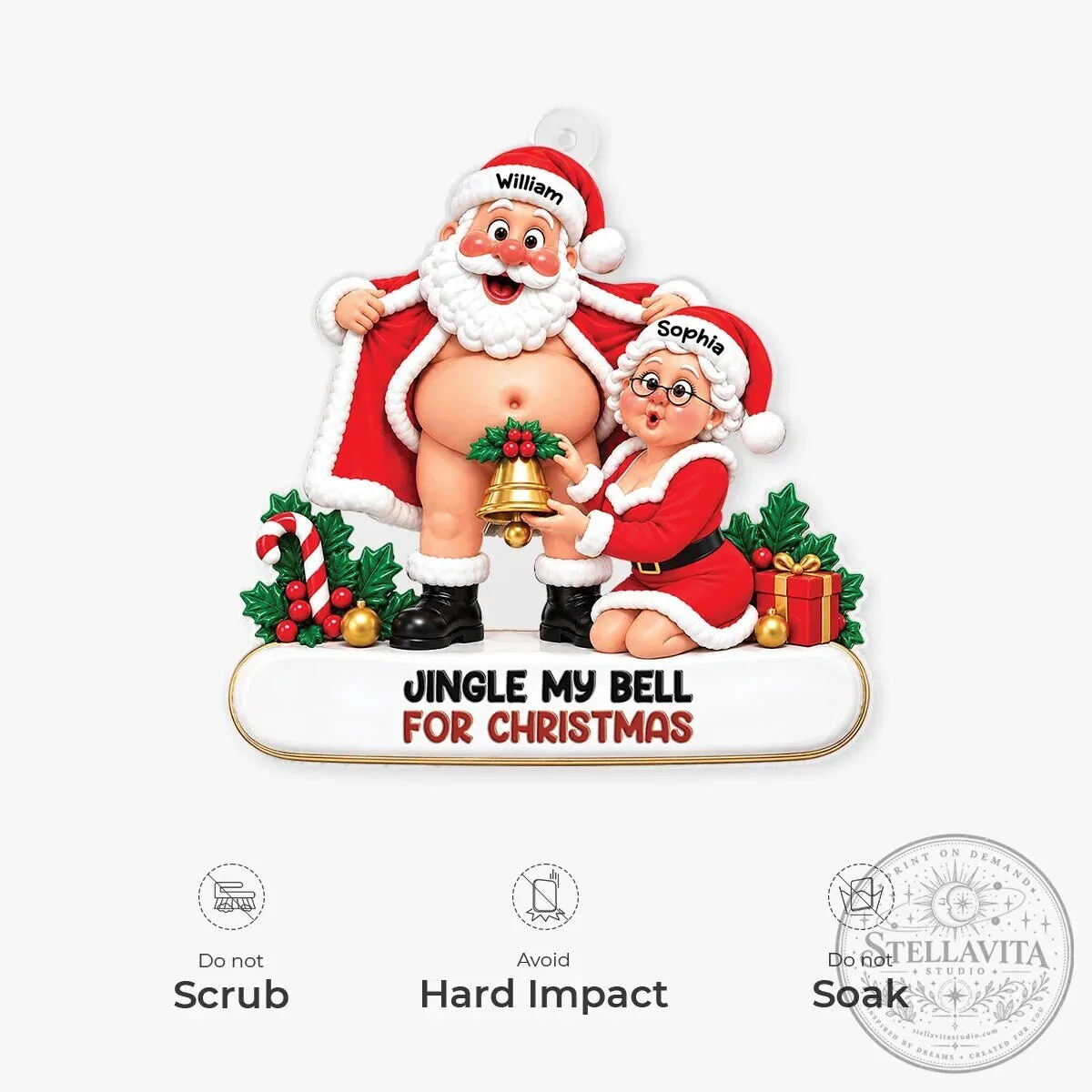 Personalized Jingle My Bell Christmas Ornament for Couples 12 Personalized Jingle My Bell Christmas Ornament for Couples