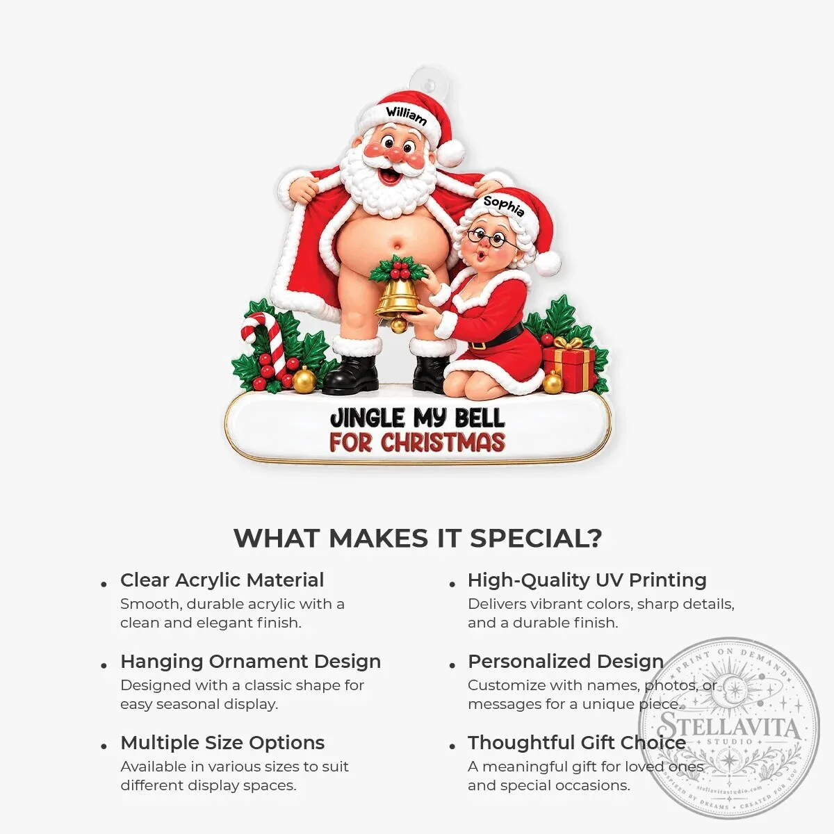 Personalized Jingle My Bell Christmas Ornament for Couples 13 Personalized Jingle My Bell Christmas Ornament for Couples