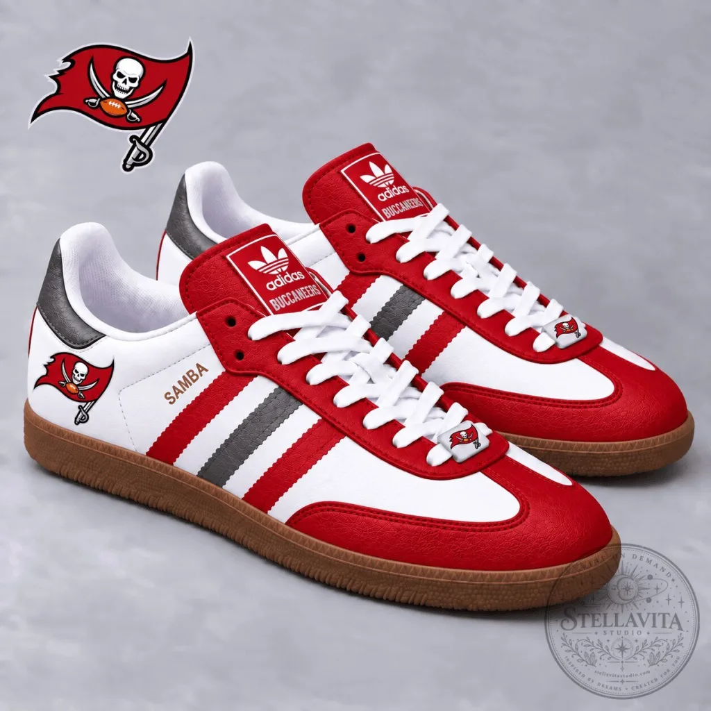 Tampa Bay Buccaneers National Football League Team Logo Samba Shoes Tampa Bay Buccaneers National Football League Team Logo Samba Shoes