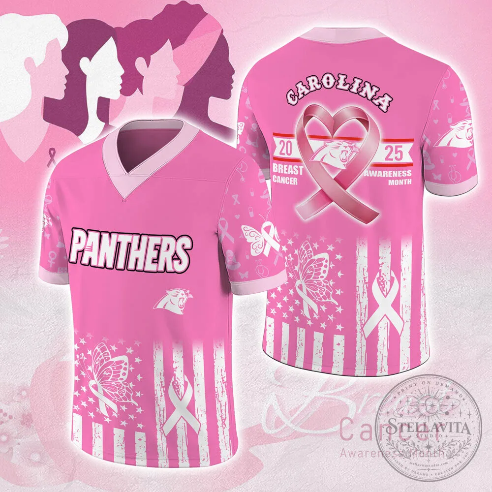 Carolina Panthers Breast Cancer Awareness Pink Football Jersey