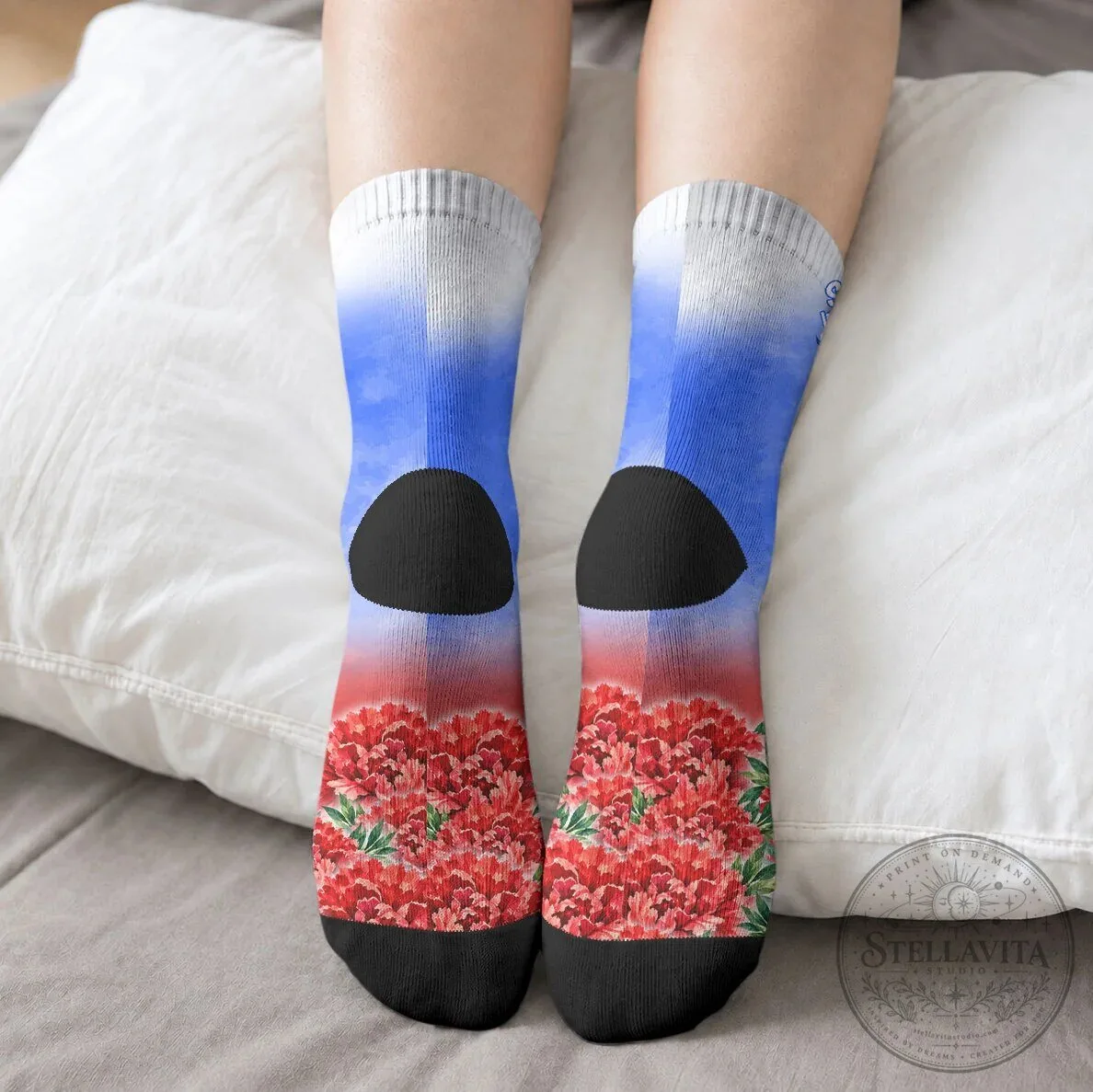Slovenia Independence Day Lipizzan Horse Red Carnation Emblem Patriotic Socks 12 Slovenia Independence Day Lipizzan Horse Red Carnation Emblem Patriotic Socks