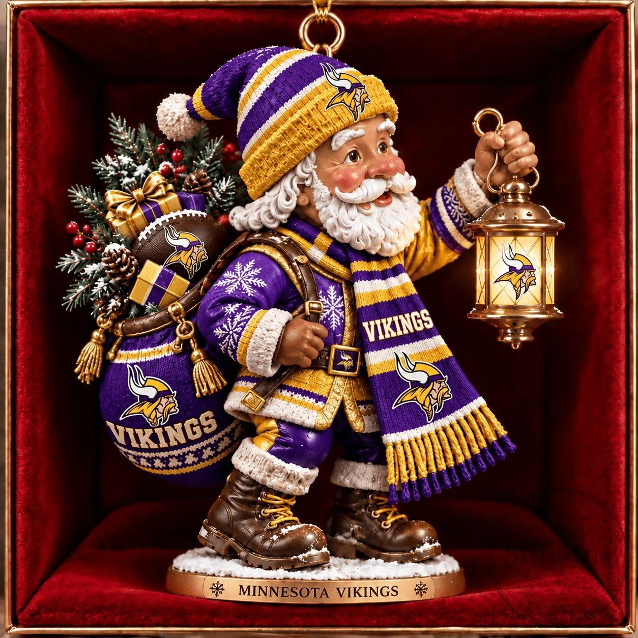 Minnesota Vikings NFL Christmas Santa Claus Football Fan Ornament 13 Minnesota Vikings NFL Christmas Santa Claus Football Fan Ornament