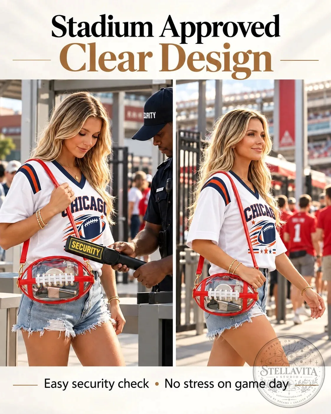 Football Shaped Clear Crossbody Bag Stadium Approved Game Day Essentials 18 Football Shaped Clear Crossbody Bag Stadium Approved Game Day Essentials