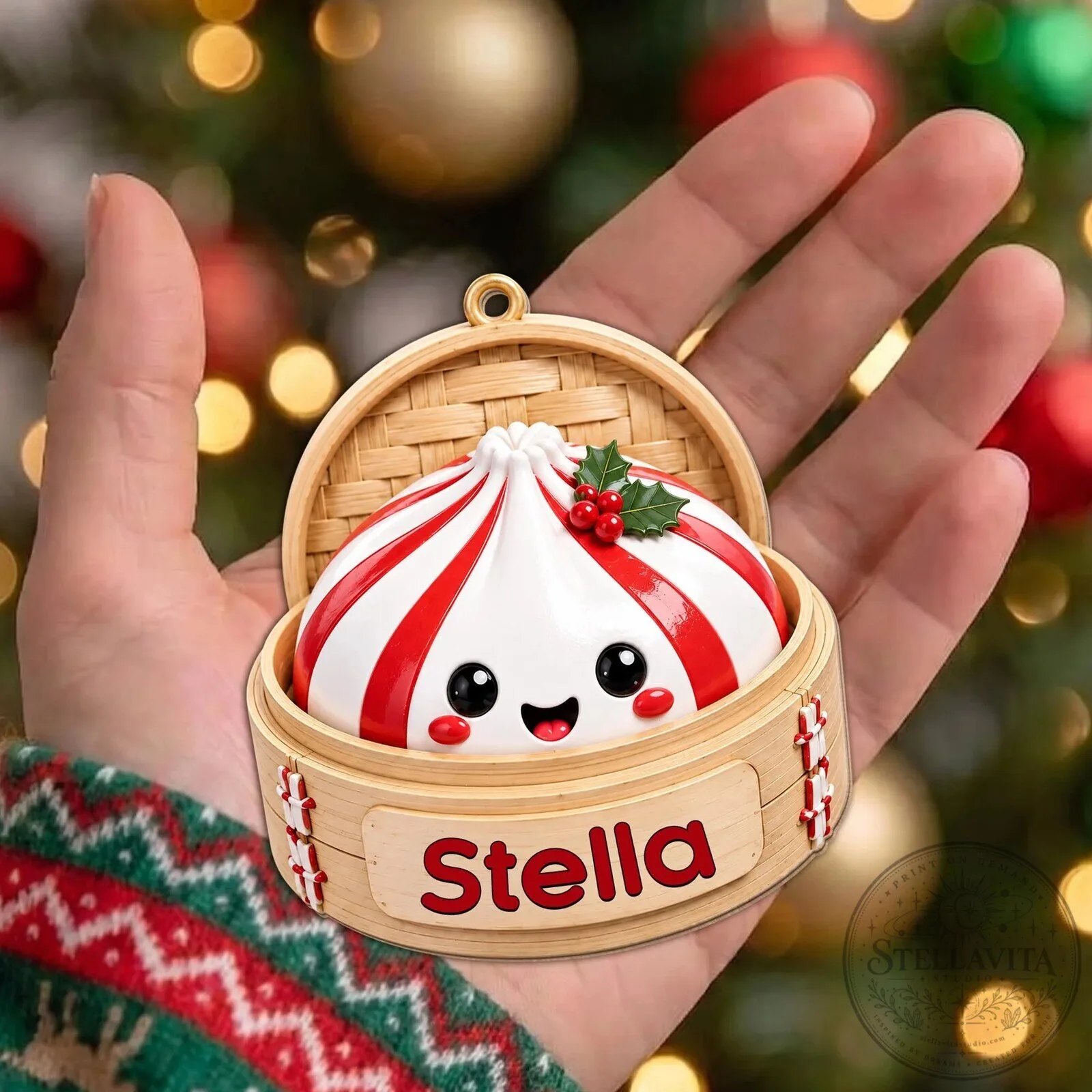 Cute Dumpling Christmas Ornament Personalized Holiday Decoration 18 Cute Dumpling Christmas Ornament Personalized Holiday Decoration