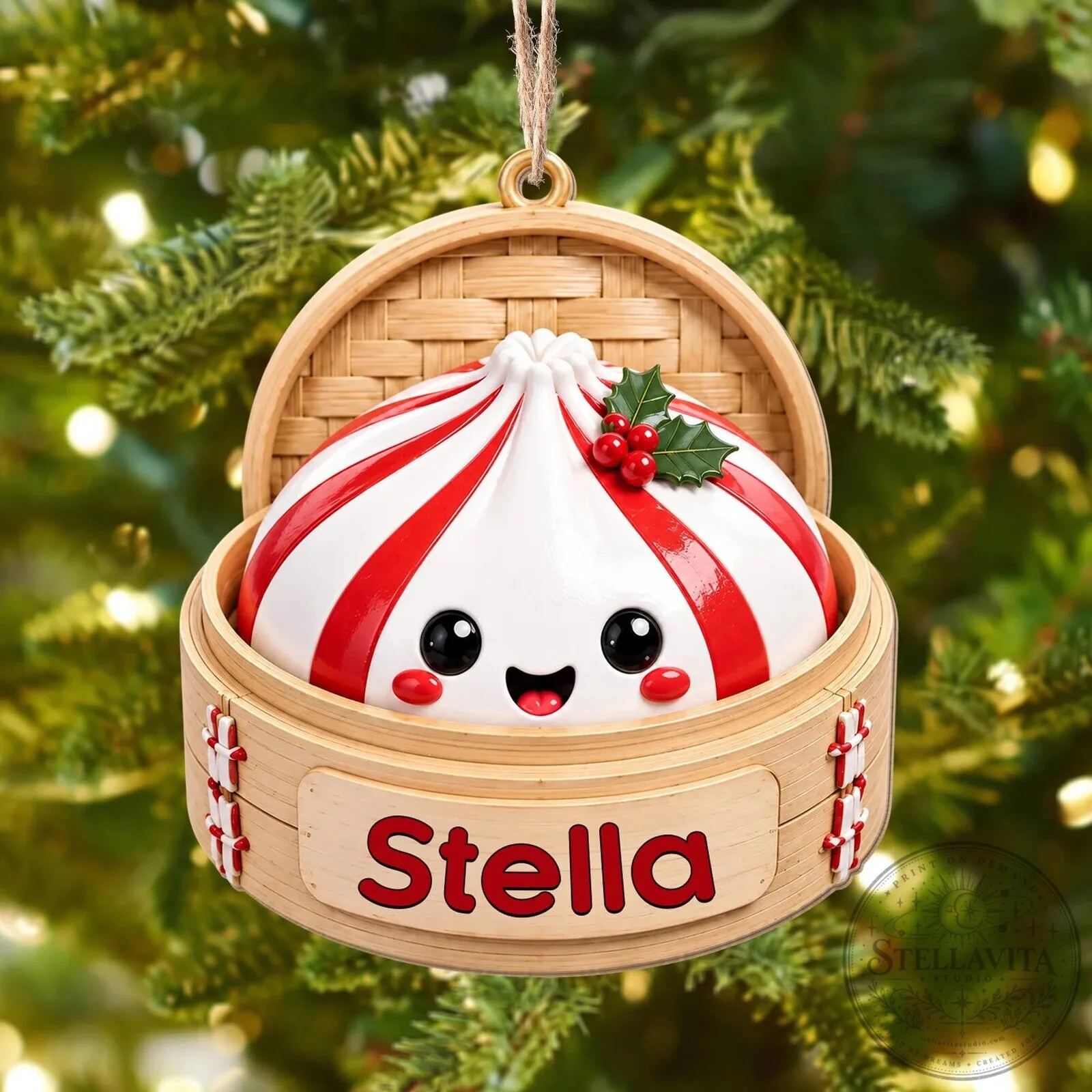 Cute Dumpling Christmas Ornament Personalized Holiday Decoration 19 Cute Dumpling Christmas Ornament Personalized Holiday Decoration