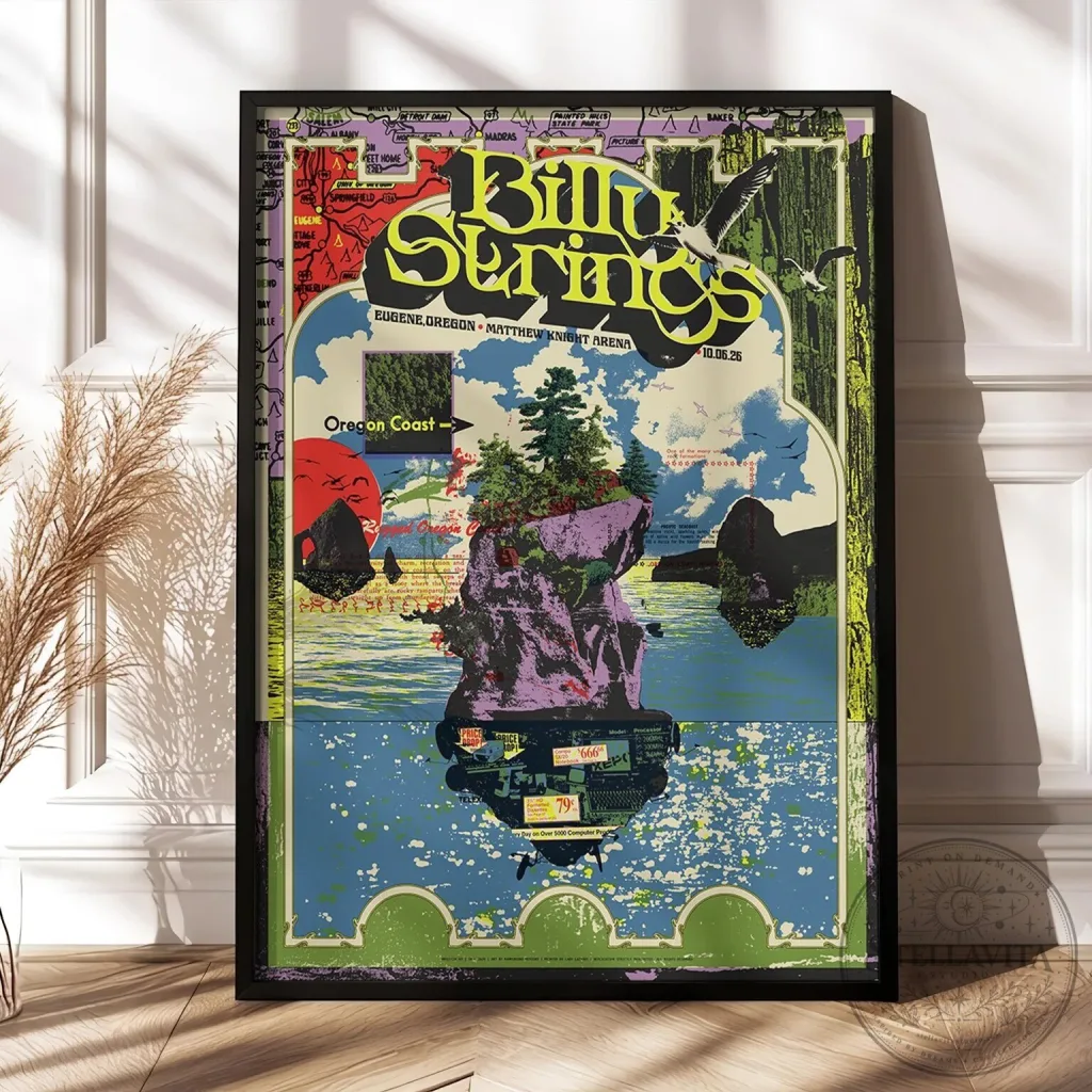 Billy Strings Eugene Oregon Matthew Knight Arena 2026 Concert Tour Poster Billy Strings Eugene Oregon Matthew Knight Arena 2026 Concert Tour Poster