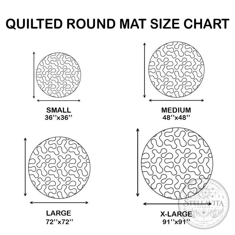 Christmas Santa Claus Vortex Quilted Round Mat Holiday Home Decor 10 Christmas Santa Claus Vortex Quilted Round Mat Holiday Home Decor