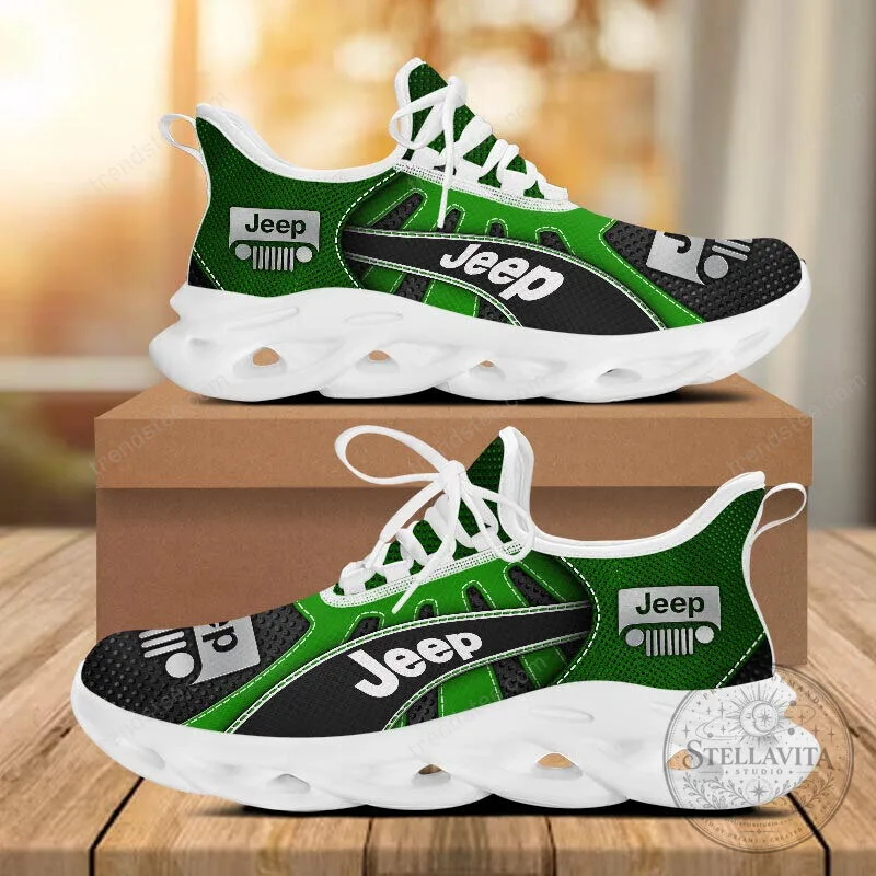 Jeep Logo Custom Black And Gray Running Shoes For Men And Women 24 Jeep Logo Custom Black And Gray Running Shoes For Men And Women