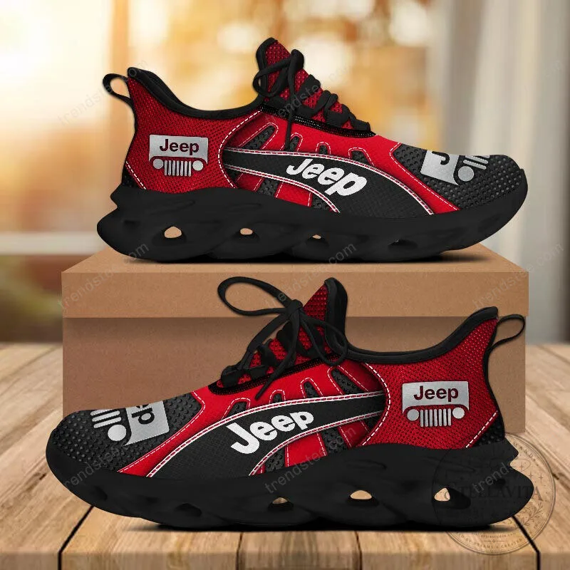 Jeep Logo Custom Black And Gray Running Shoes For Men And Women 28 Jeep Logo Custom Black And Gray Running Shoes For Men And Women