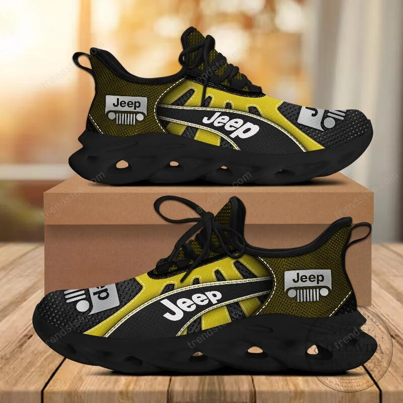 Jeep Logo Custom Black And Gray Running Shoes For Men And Women 29 Jeep Logo Custom Black And Gray Running Shoes For Men And Women