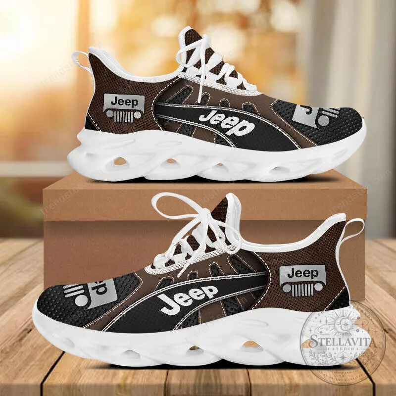 Jeep Logo Custom Black And Gray Running Shoes For Men And Women 30 Jeep Logo Custom Black And Gray Running Shoes For Men And Women