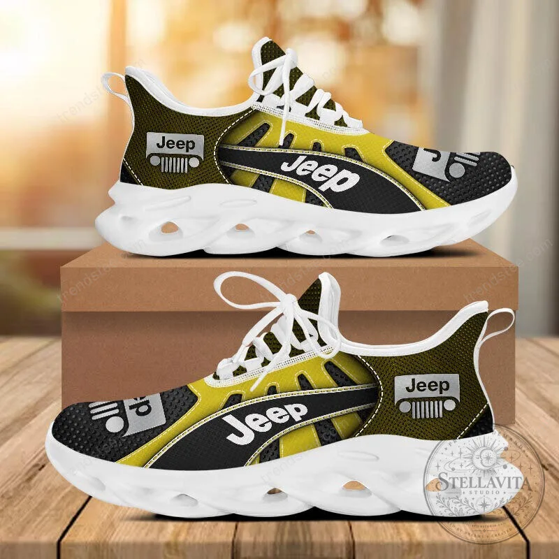 Jeep Logo Custom Black And Gray Running Shoes For Men And Women 34 Jeep Logo Custom Black And Gray Running Shoes For Men And Women