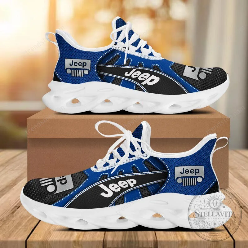 Jeep Logo Custom Black And Gray Running Shoes For Men And Women 37 Jeep Logo Custom Black And Gray Running Shoes For Men And Women