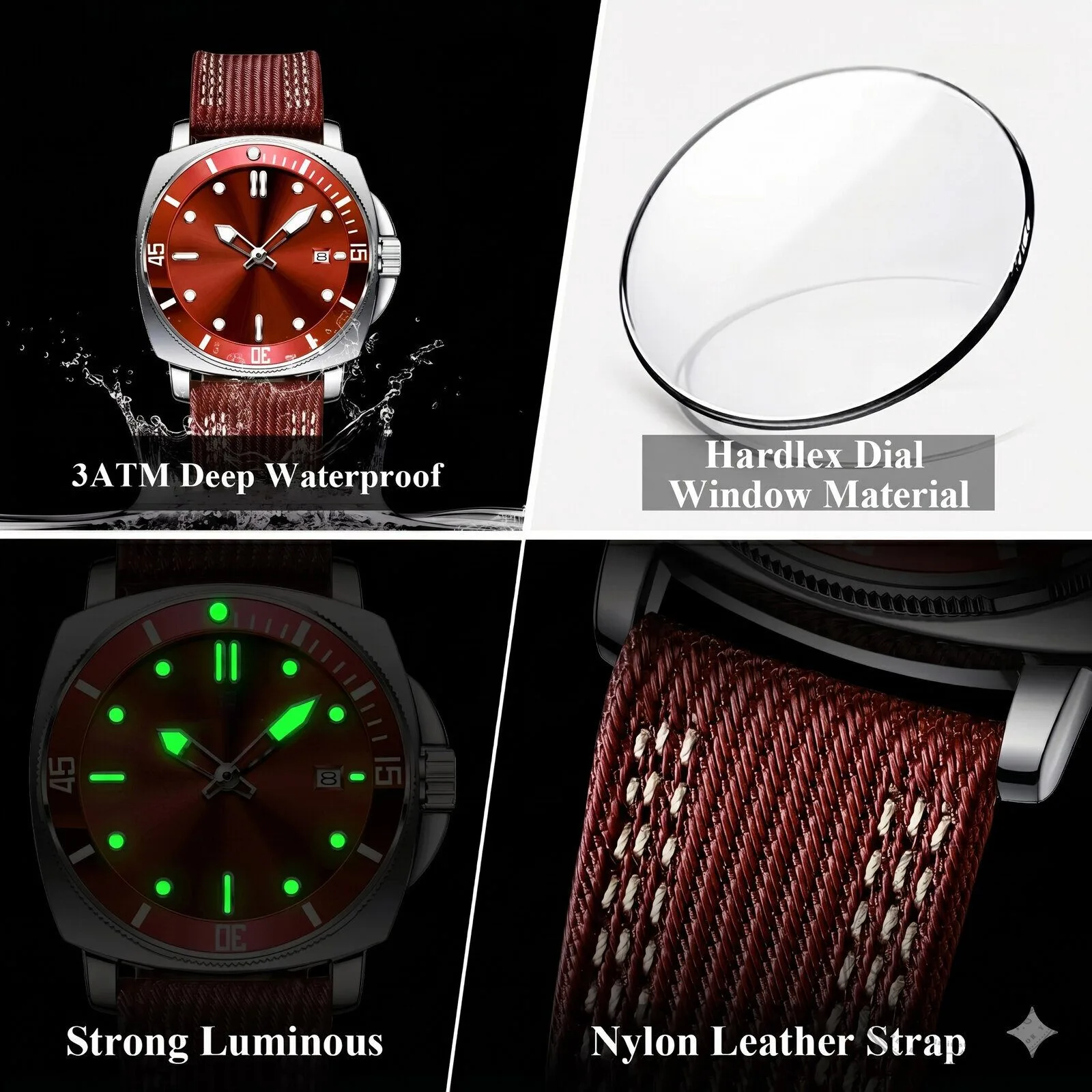 Ford Mustang Custom Name Blue Dial Men's Stainless Steel Watch 24 Ford Mustang Custom Name Blue Dial Men
