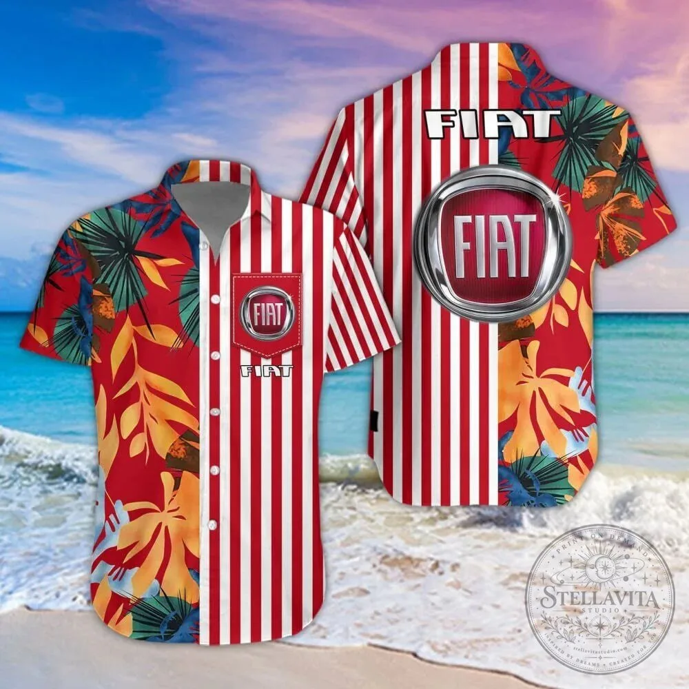 Fiat Car Logo Tropical Summer Beach Hawaiian Shirt 2 Fiat Car Logo Tropical Summer Beach Hawaiian Shirt