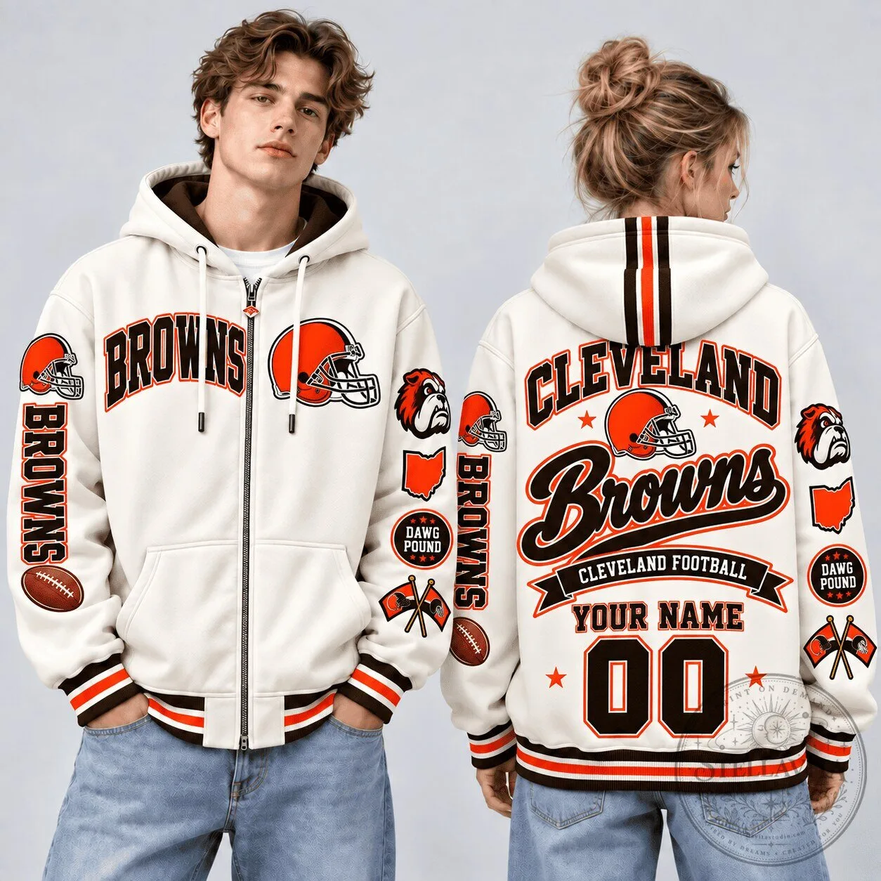 Personalized Champions Style Hoodie for Cleveland Browns NFL Football Fans