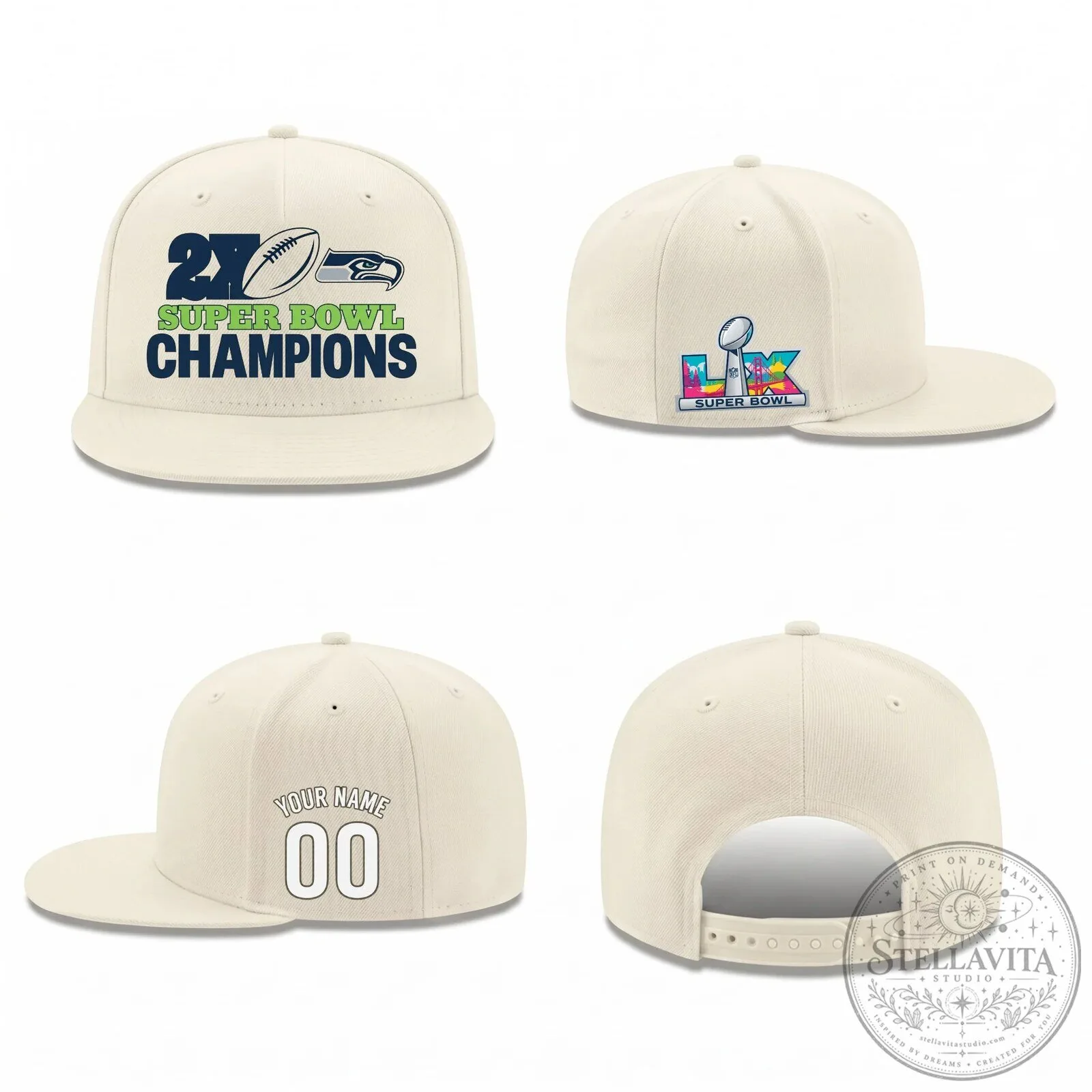 Custom Snapback Hat for Seattle Seahawks Super Bowl Champs 15 Custom Snapback Hat for Seattle Seahawks Super Bowl Champs