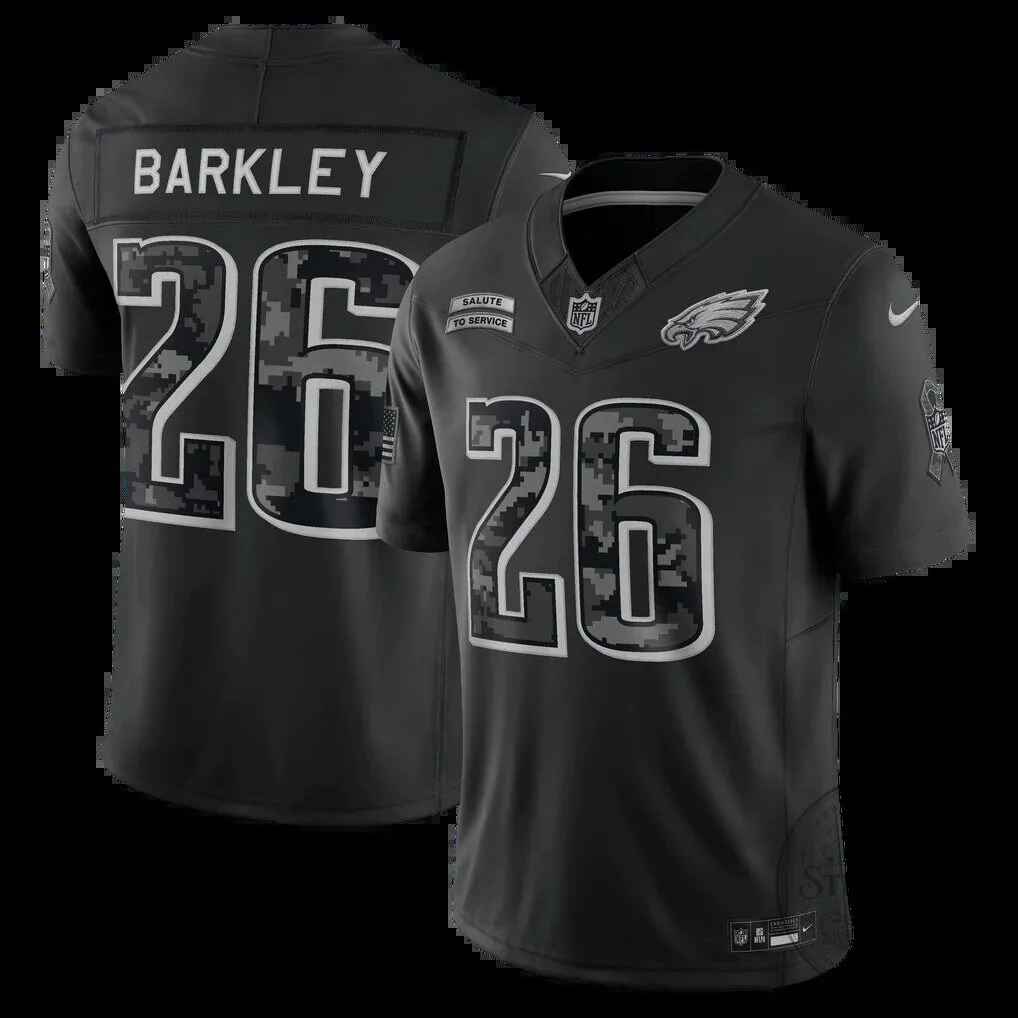 Saquon Barkley Black Jersey for Philadelphia Eagles - Salute to Service Edition 2 Saquon Barkley Black Jersey for Philadelphia Eagles - Salute to Service Edition