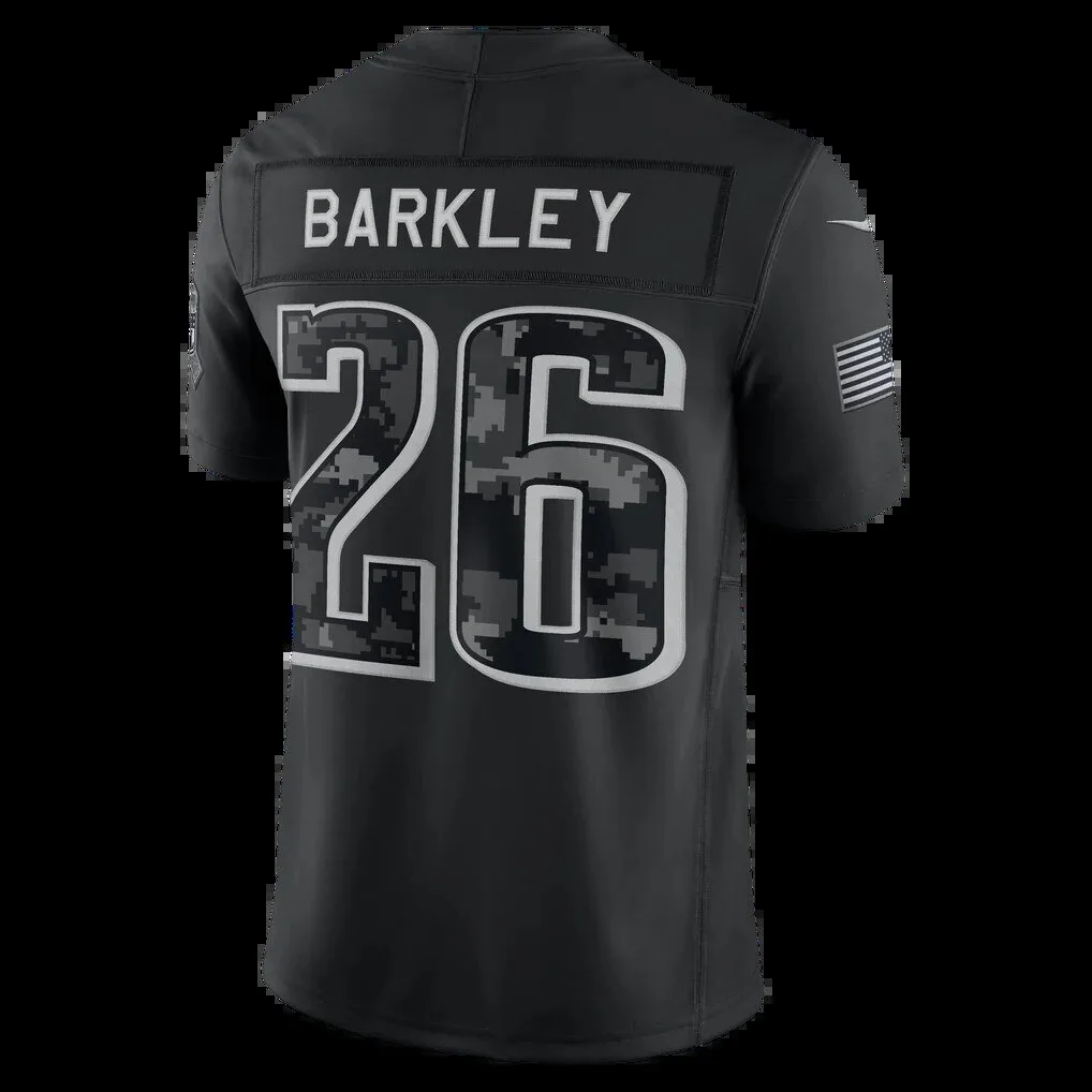 Saquon Barkley Black Jersey for Philadelphia Eagles - Salute to Service Edition 9 Saquon Barkley Black Jersey for Philadelphia Eagles - Salute to Service Edition