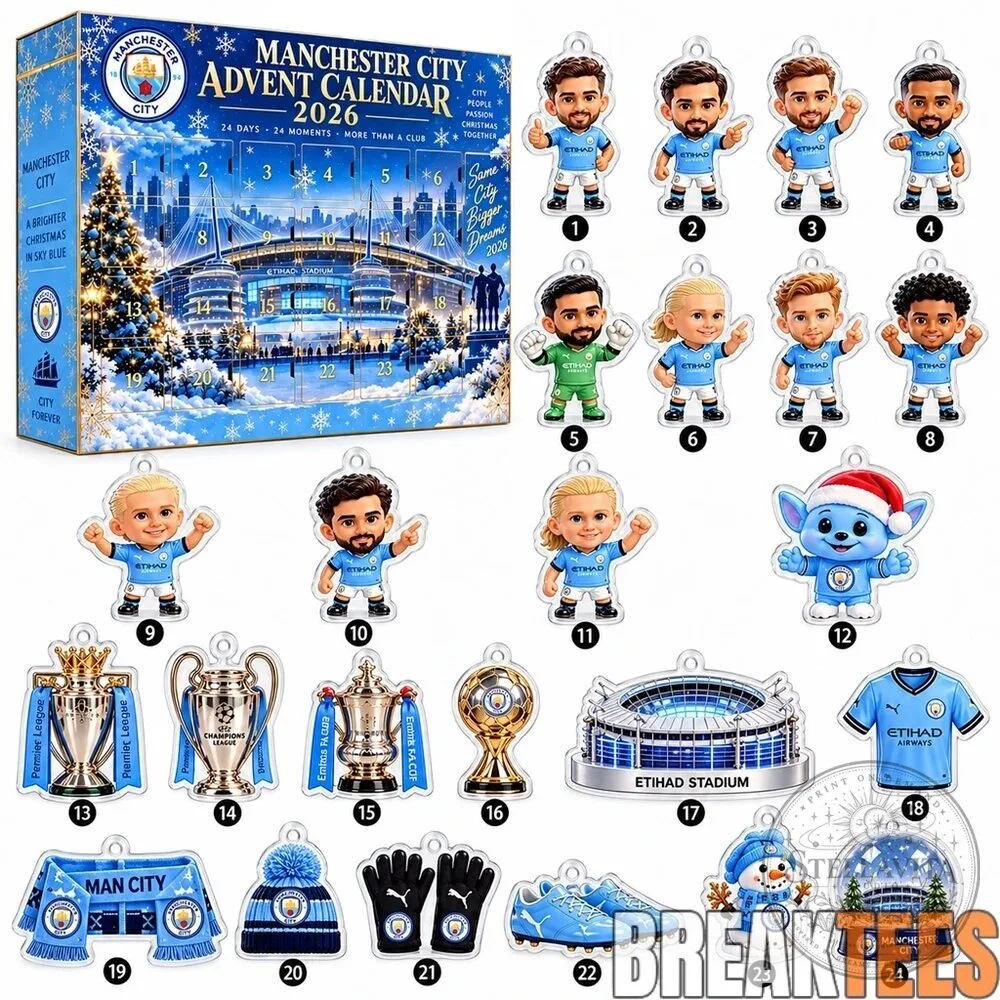 Manchester City Football Club 2026 Christmas Countdown Advent Calendar