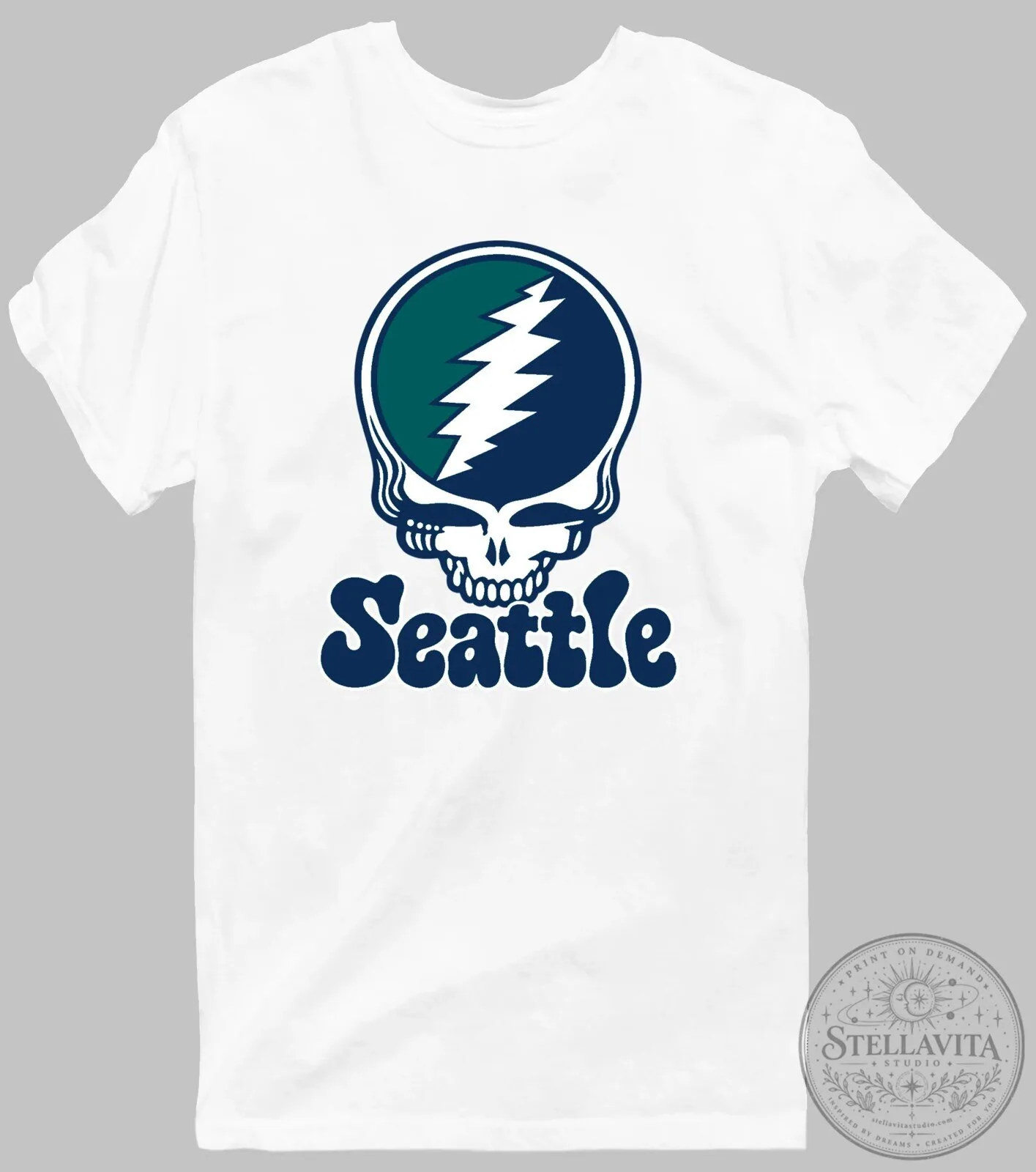 Seattle Grateful Dead Steal Your Face Skull T-Shirt 28 Seattle Grateful Dead Steal Your Face Skull T-Shirt
