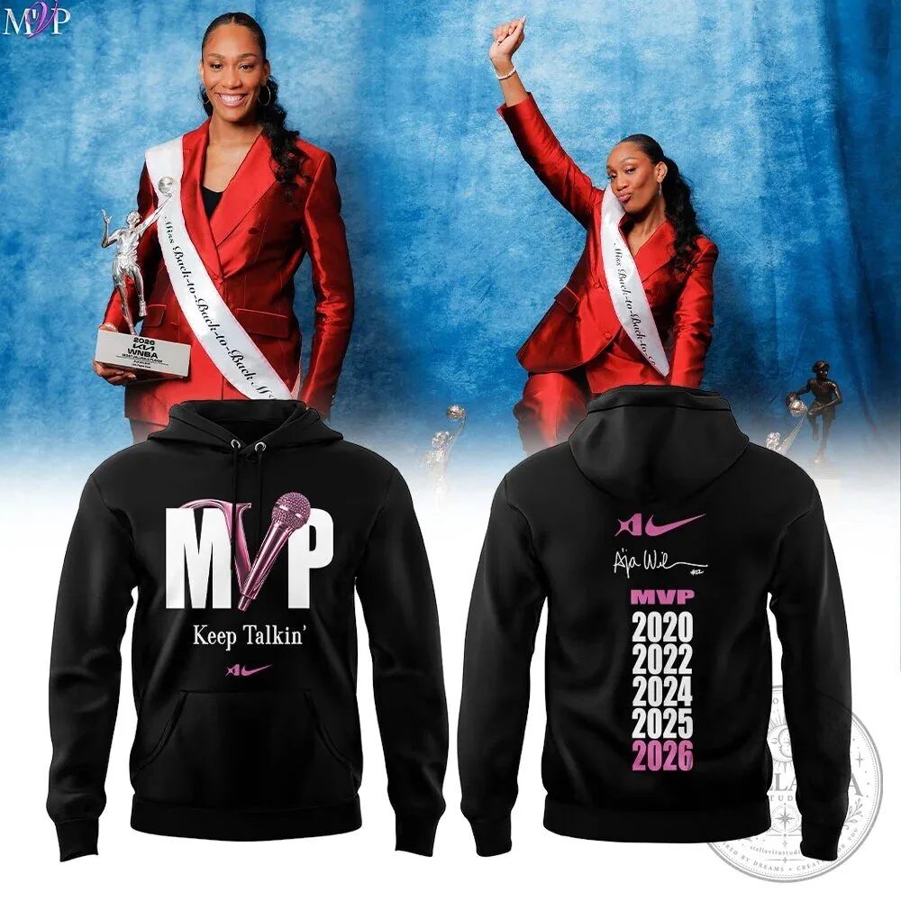 A'ja Wilson MVP Keep Talkin' Black Basketball Hoodie