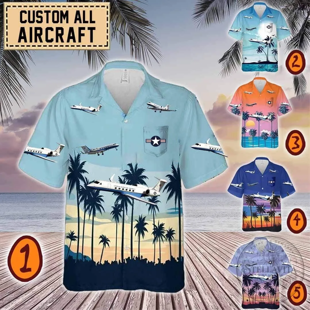 Gulfstream C-20 Aircraft Palm Tree Hawaiian Shirt 5 Gulfstream C-20 Aircraft Palm Tree Hawaiian Shirt