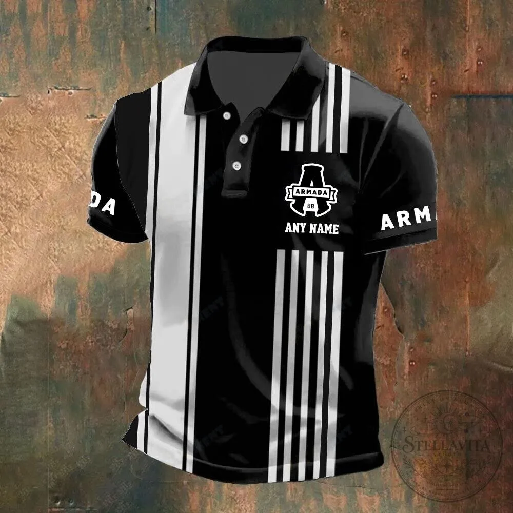 Blainville-Boisbriand Armada QMJHL Personalized Striped Polo Shirt 11 Blainville-Boisbriand Armada QMJHL Personalized Striped Polo Shirt