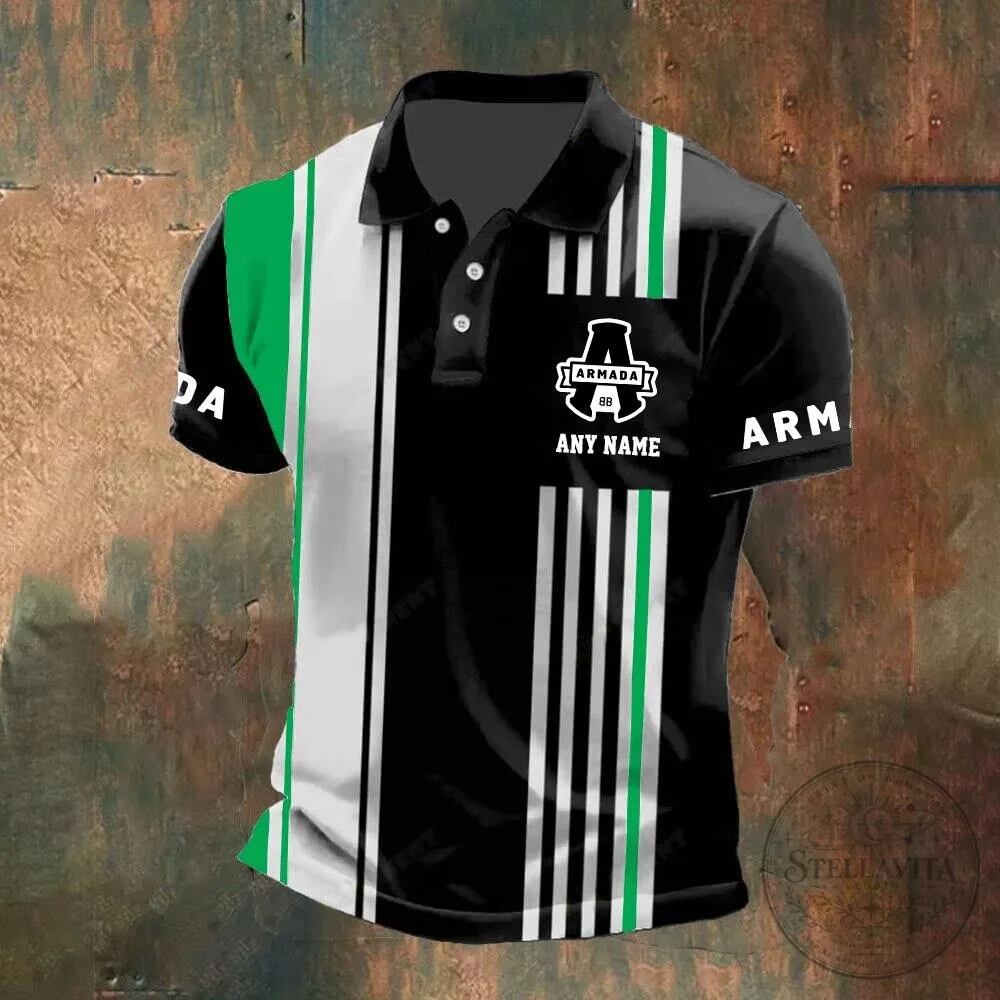 Blainville-Boisbriand Armada QMJHL Personalized Striped Polo Shirt 13 Blainville-Boisbriand Armada QMJHL Personalized Striped Polo Shirt
