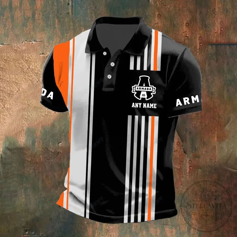 Blainville-Boisbriand Armada QMJHL Personalized Striped Polo Shirt 15 Blainville-Boisbriand Armada QMJHL Personalized Striped Polo Shirt