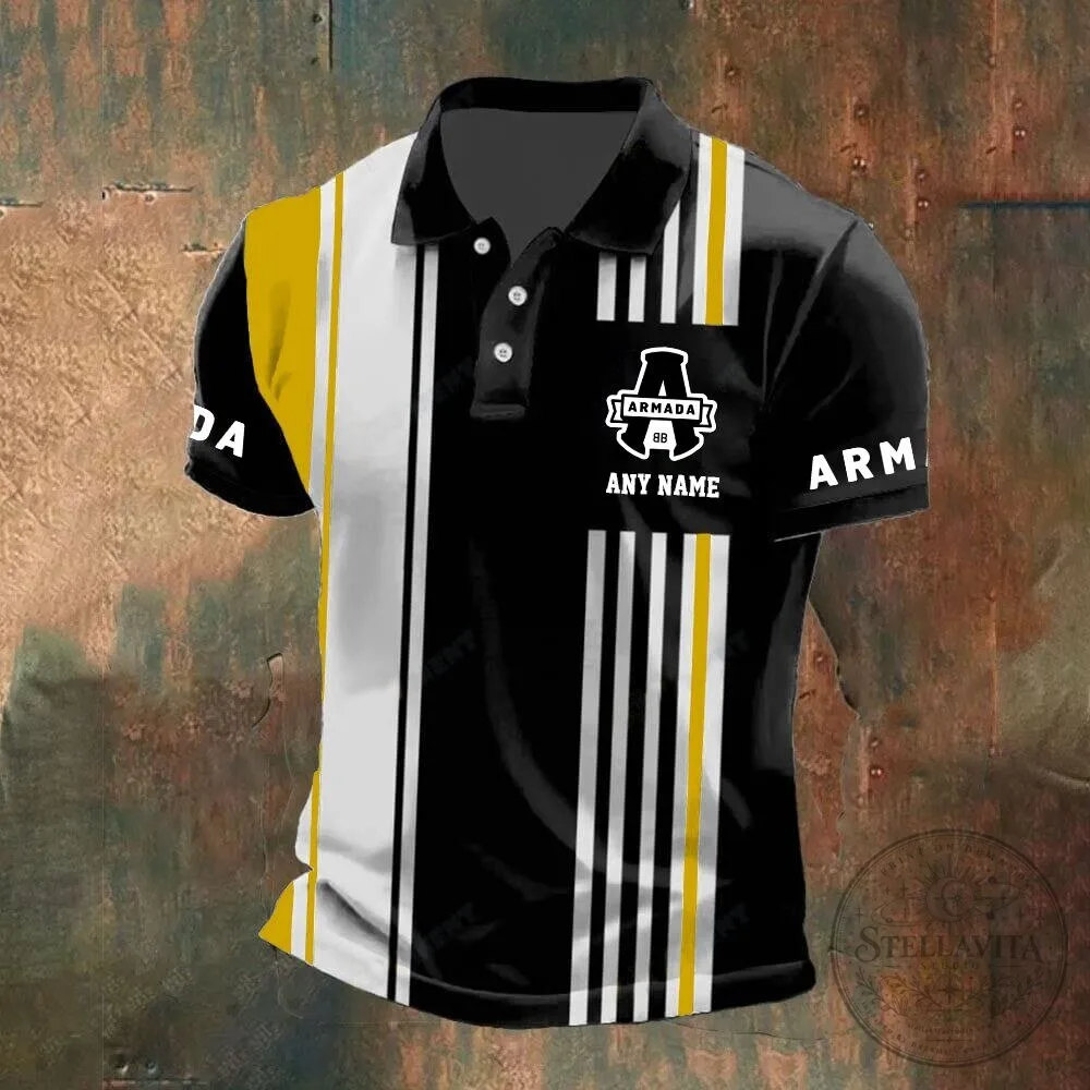 Blainville-Boisbriand Armada QMJHL Personalized Striped Polo Shirt 17 Blainville-Boisbriand Armada QMJHL Personalized Striped Polo Shirt