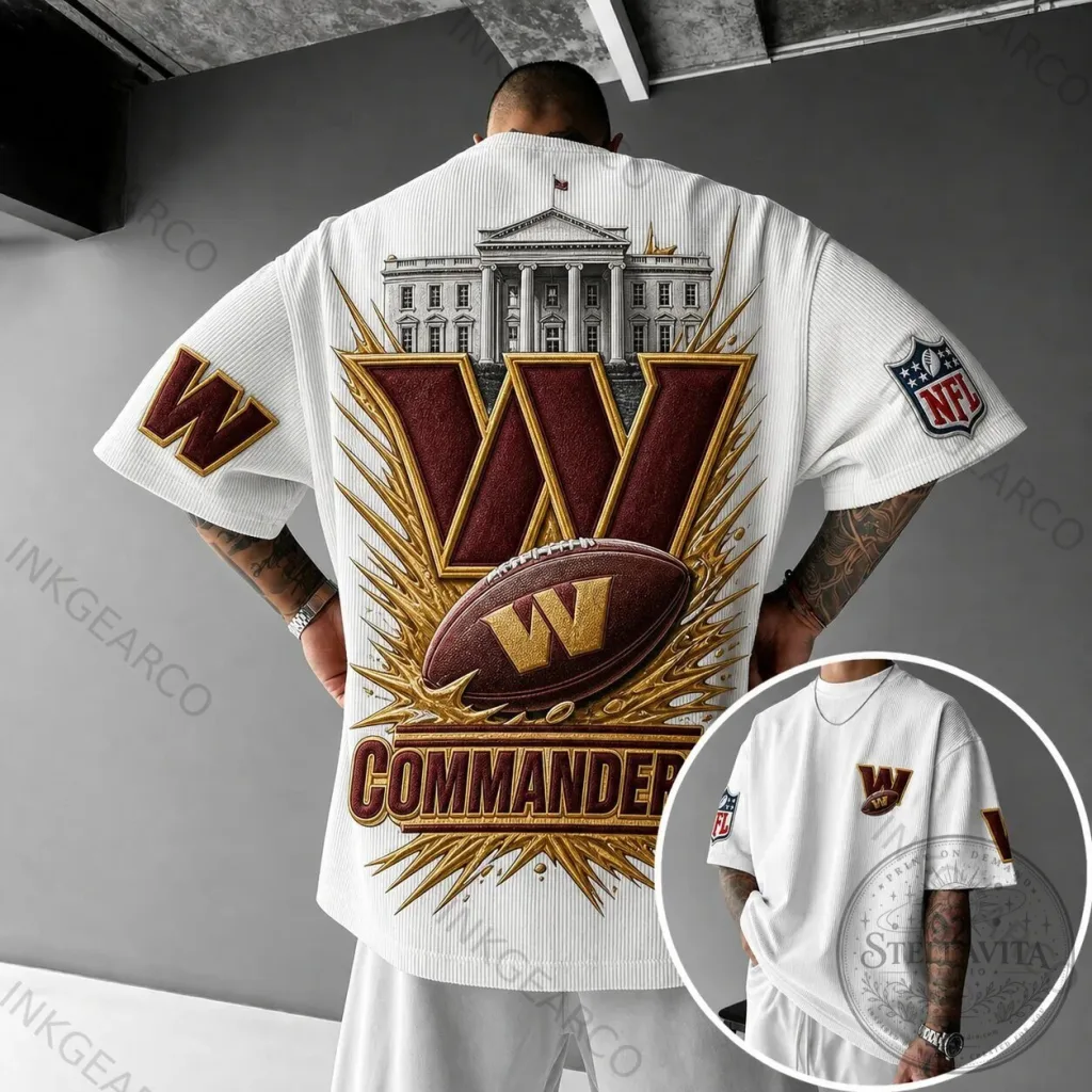 Washington Commanders White House NFL Football Team Short-Sleeve T-Shirt Washington Commanders White House NFL Football Team Short-Sleeve T-Shirt