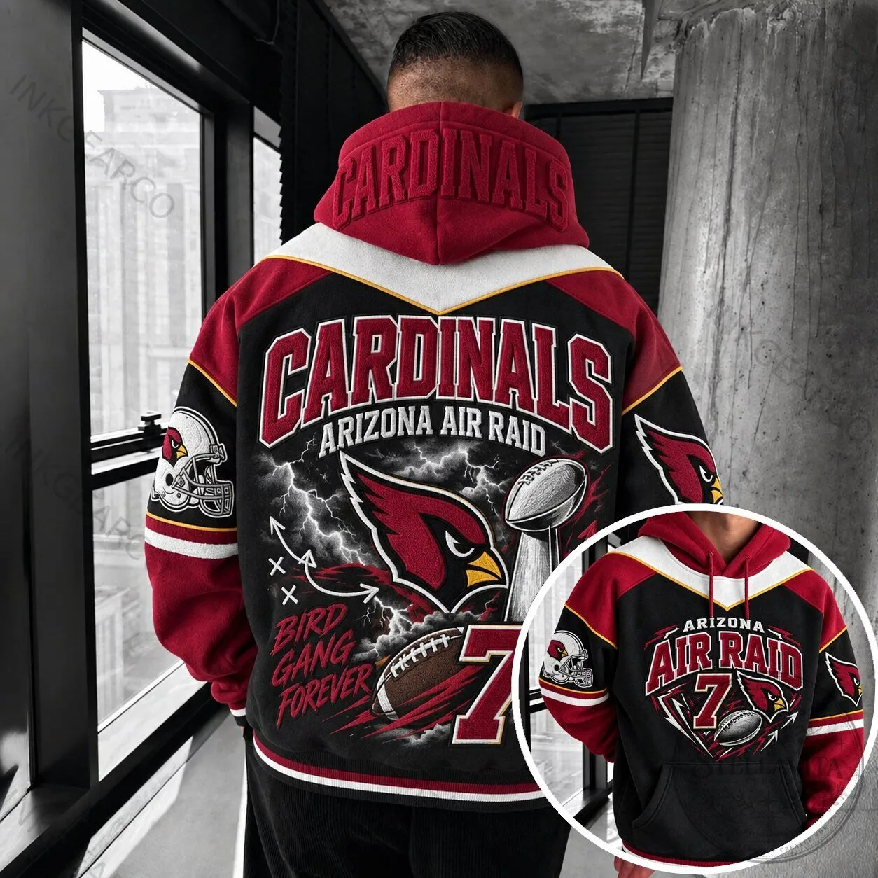 Arizona Cardinals Air Raid Bird Gang Forever Football Team Hoodie
