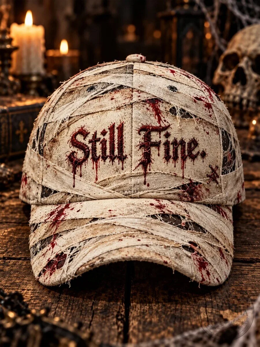 Still Fine Bloody Mummy Halloween Costume Baseball Cap Hat