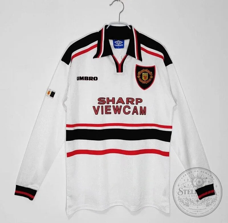 Manchester United 1998-1999 Away Retro Long Sleeve Football Jersey