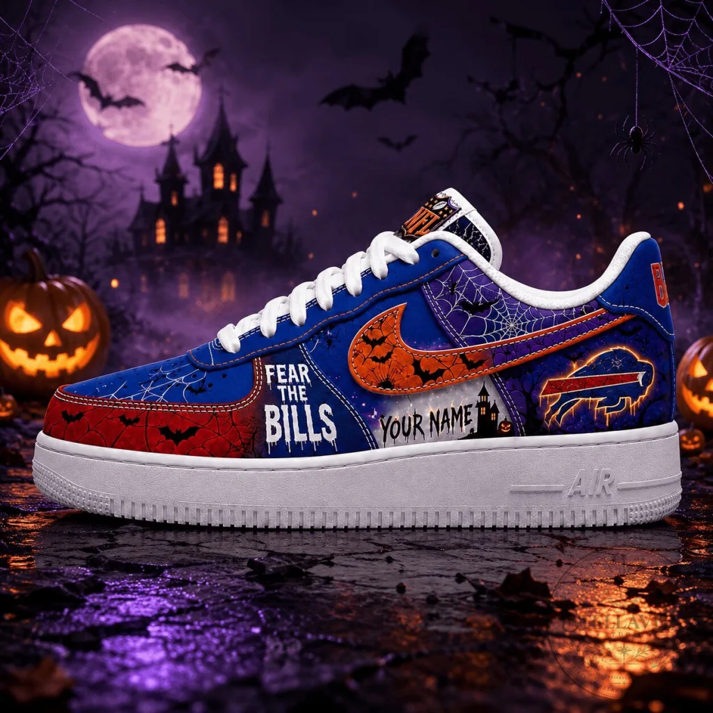 Buffalo Bills Fear The Bills Halloween Custom Name Sneakers Shoes Buffalo Bills Fear The Bills Halloween Custom Name Sneakers Shoes