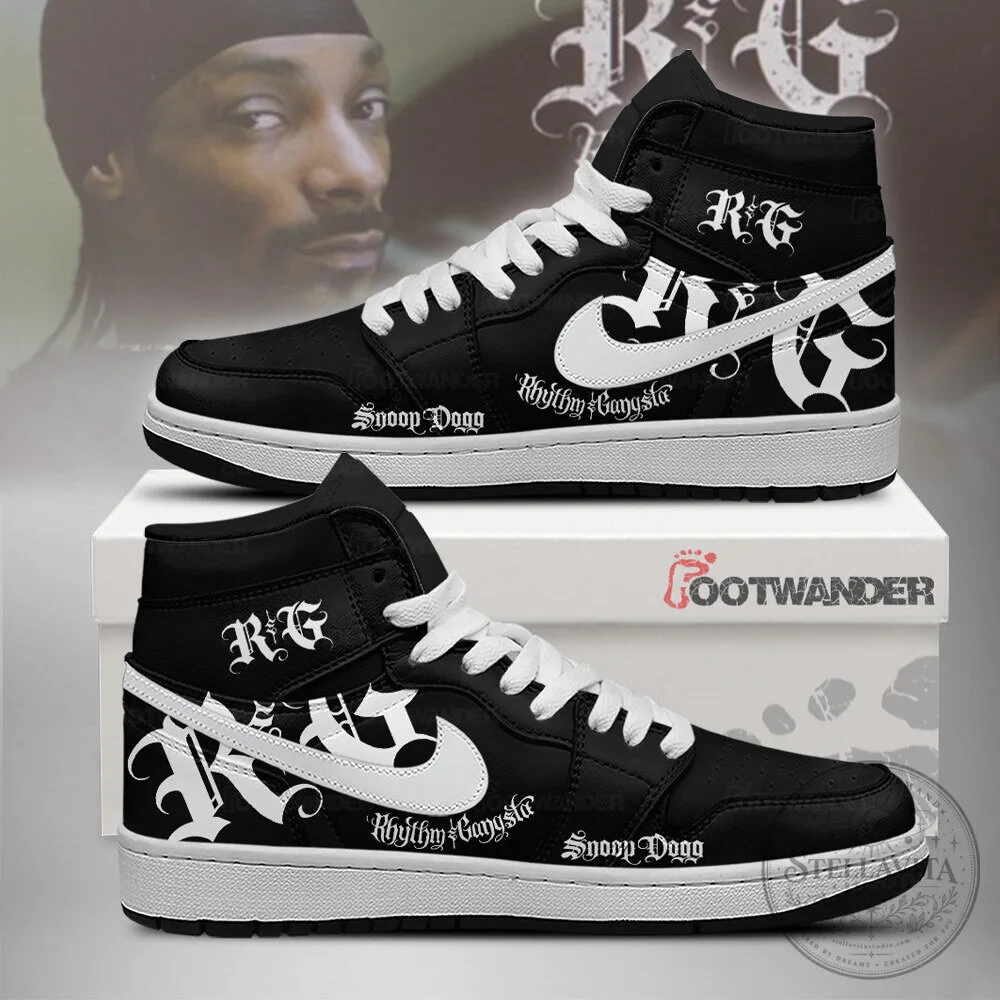 Snoop Dogg Rhythm & Gangsta Black and White Custom Shoes