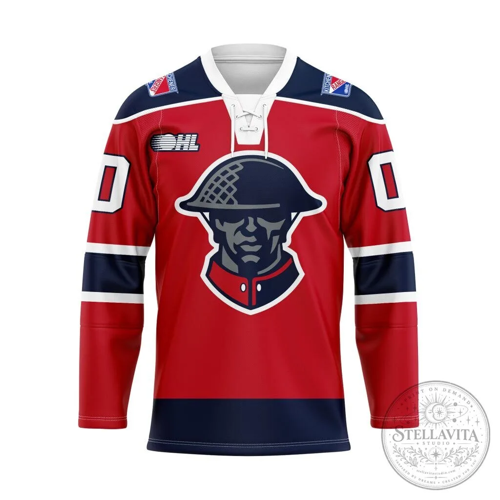 Kitchener Rangers Personalized 2025 Alternate Lace Hockey Jersey