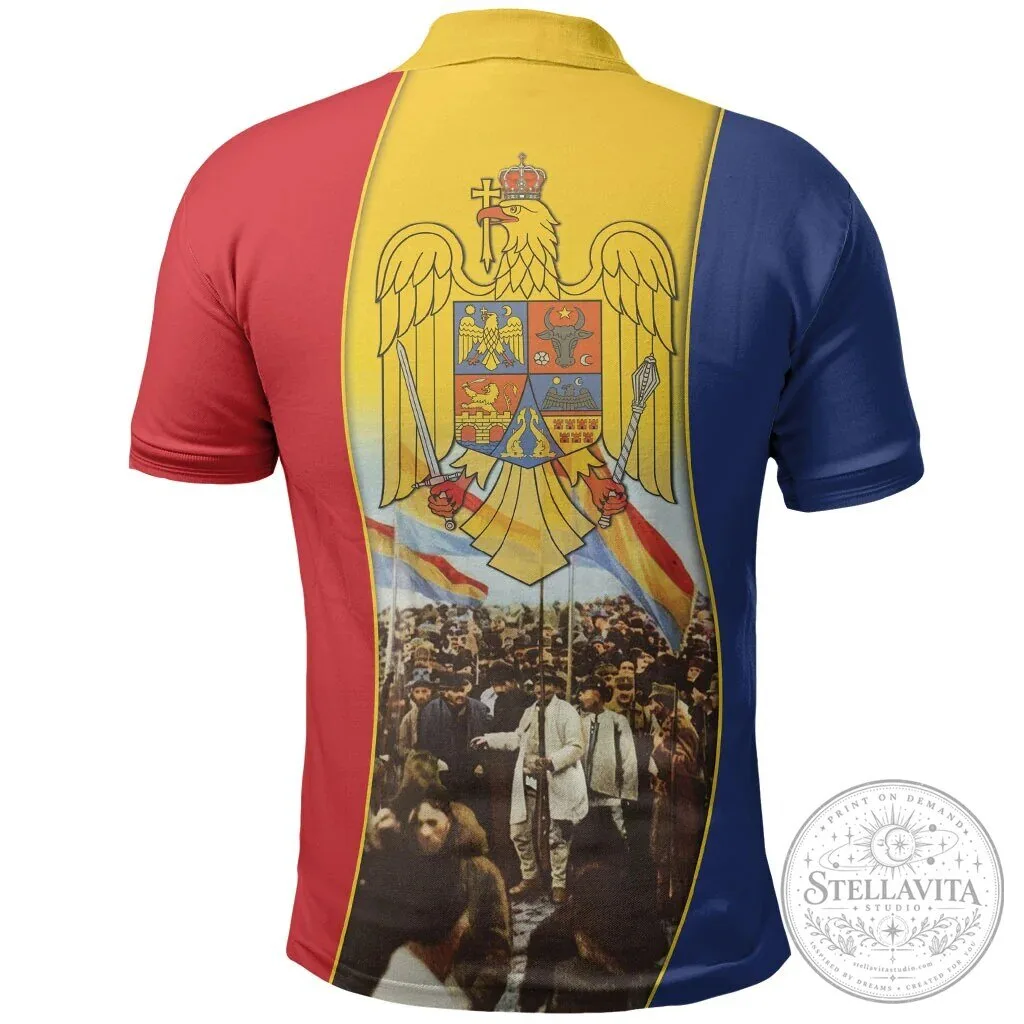 Romania Great Union Day Alba Iulia Great National Assembly Polo Shirt 7 Romania Great Union Day Alba Iulia Great National Assembly Polo Shirt