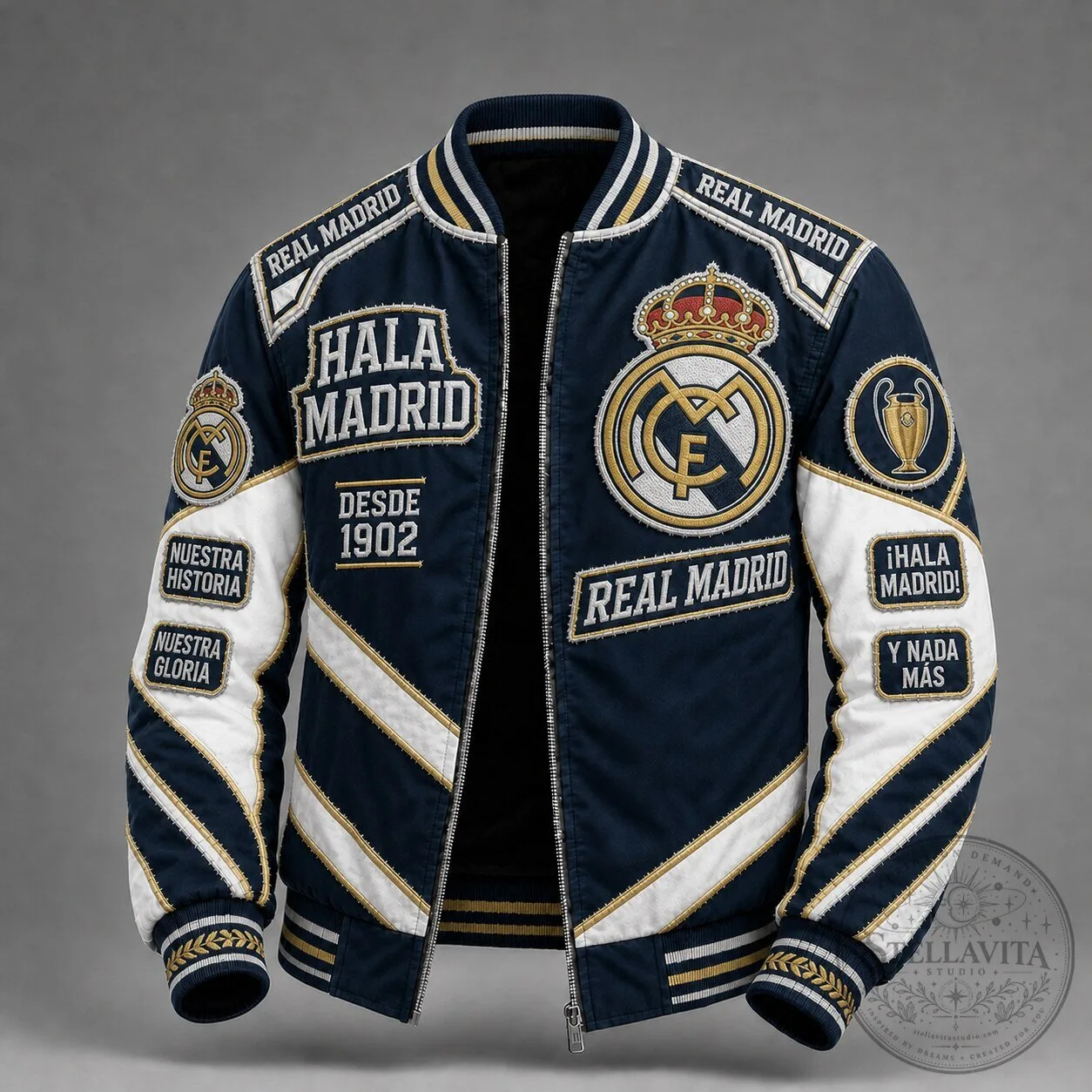 Real Madrid Football Club Desde 1902 Nuestra Historia Bomber Jacket
