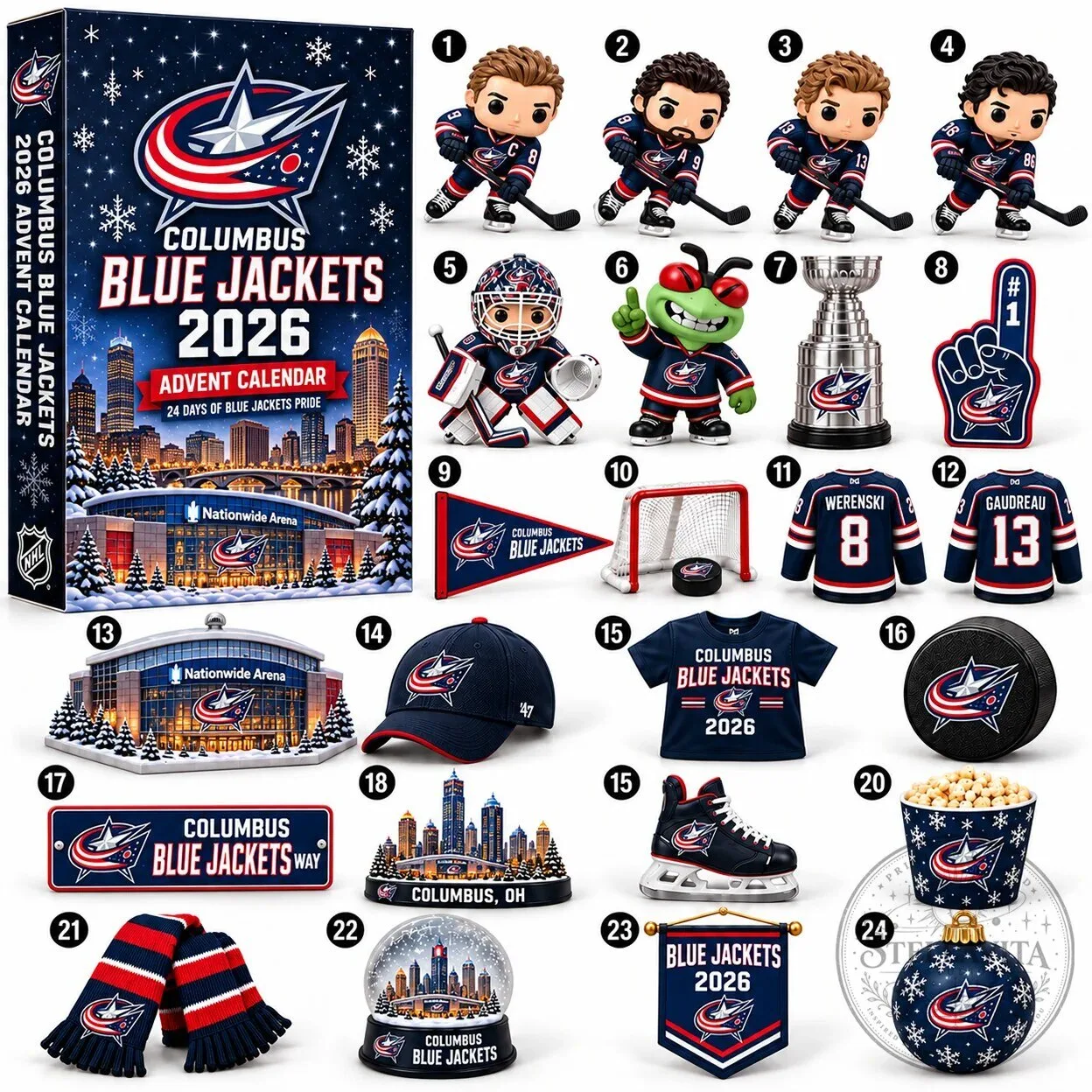 Columbus Blue Jackets 2026 NHL Hockey Team 24 Day Countdown Advent Calendar 2D 5 Columbus Blue Jackets 2026 NHL Hockey Team 24 Day Countdown Advent Calendar