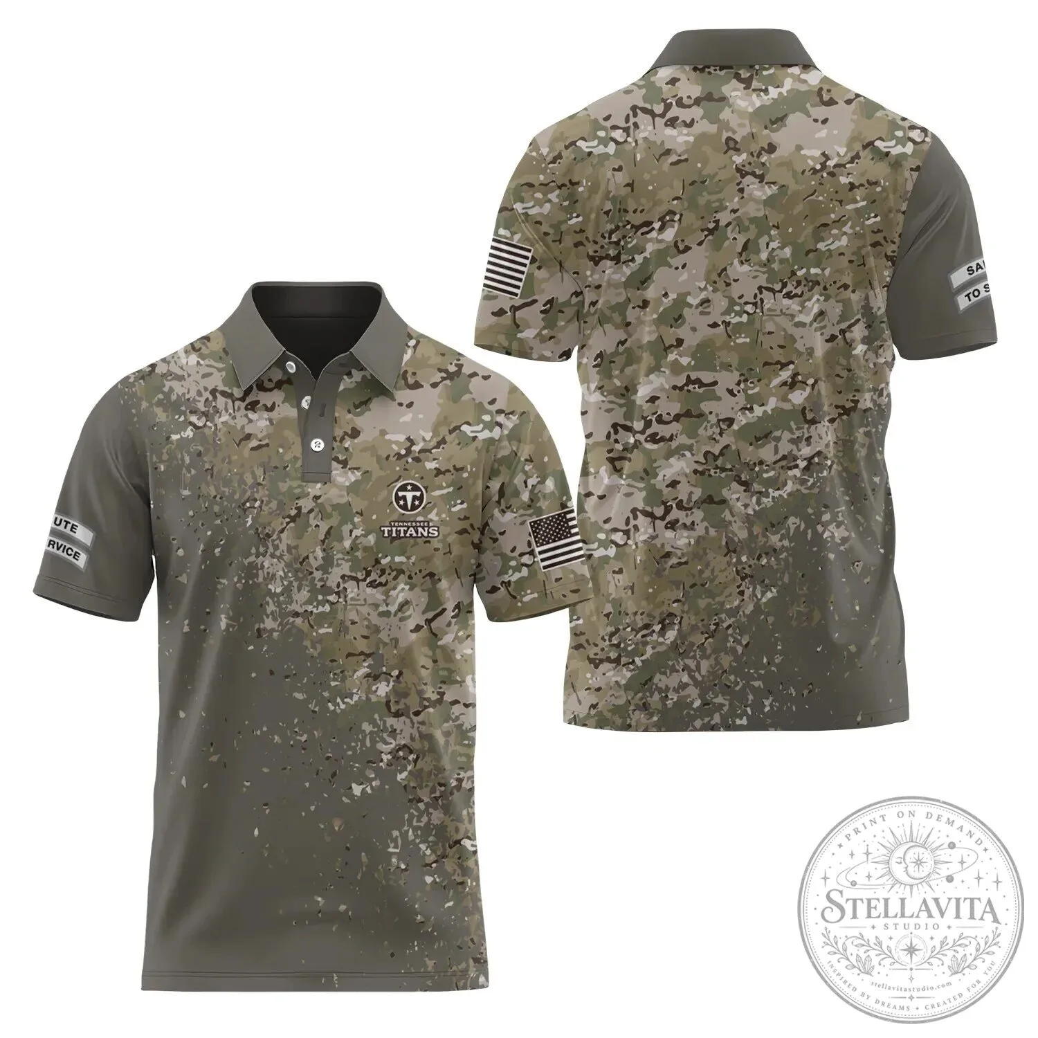 Tennessee Titans Salute To Service Camouflage Polo Shirt 8 Tennessee Titans Salute To Service Camouflage Polo Shirt