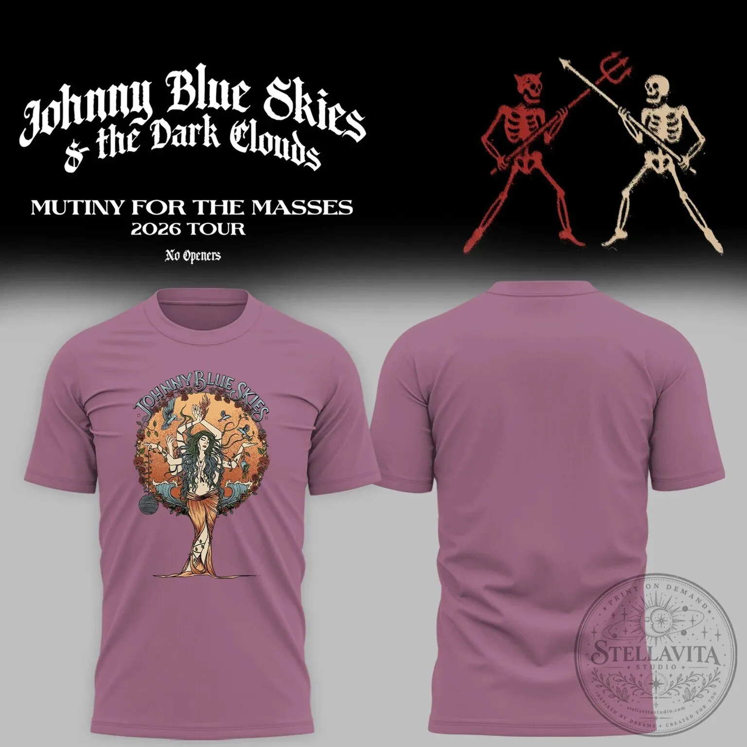 Mutiny for the Masses 2026 Tour Shirt - Johnny Blue Skies & The Dark Clouds 1 Mutiny for the Masses 2026 Tour Shirt - Johnny Blue Skies & The Dark Clouds