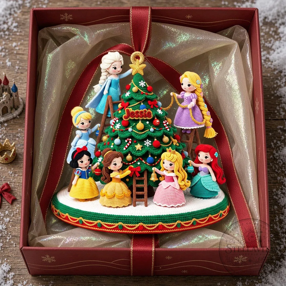 Disney Princesses Fairytale Christmas Tree Personalized Ornament 9 Disney Princesses Fairytale Christmas Tree Personalized Ornament
