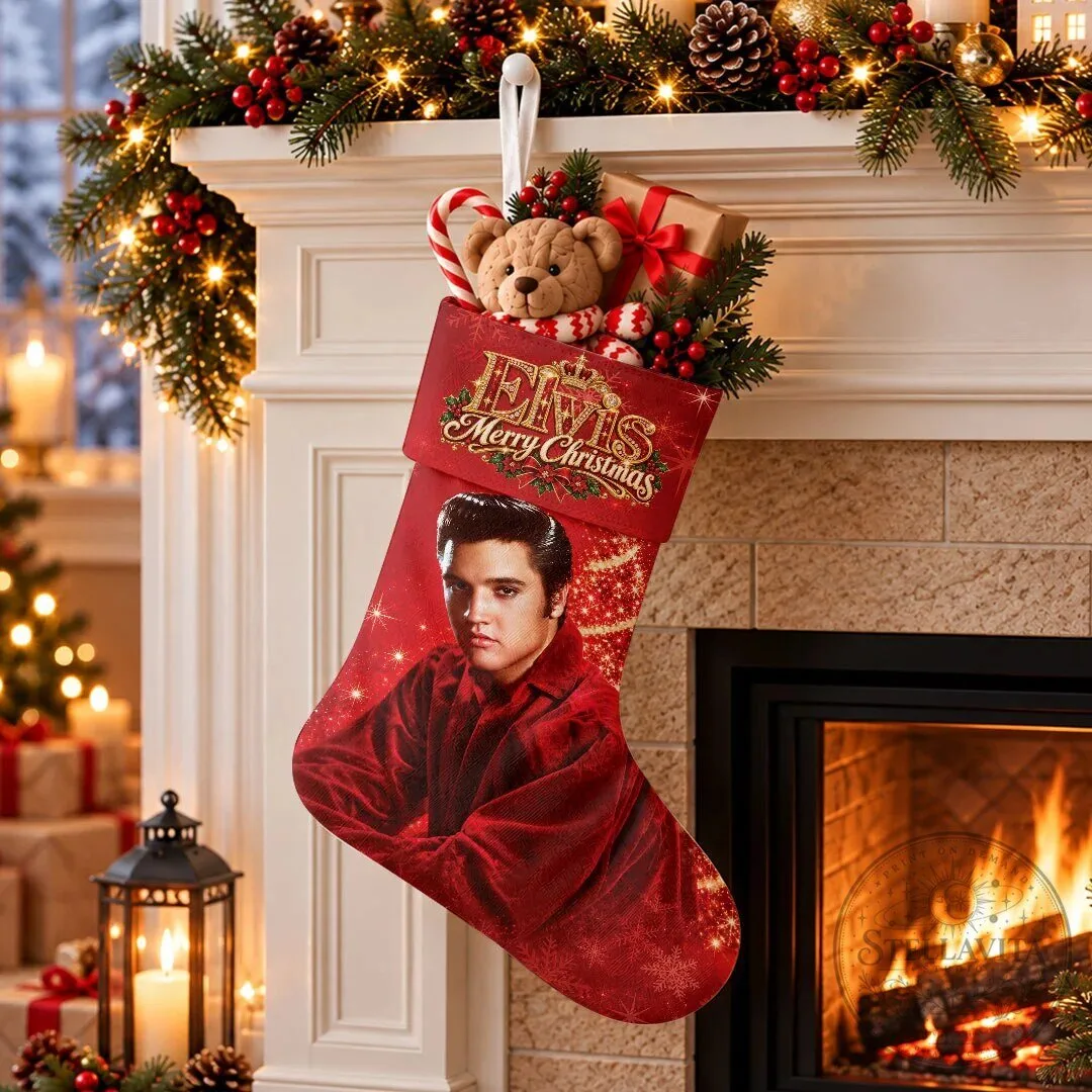Elvis Presley Merry Christmas Holiday Stocking